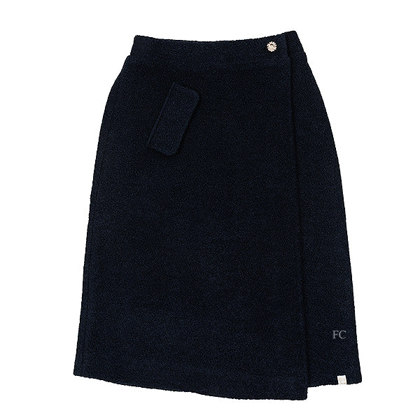 LRDM Mara Tweed Skirt Navy Blue