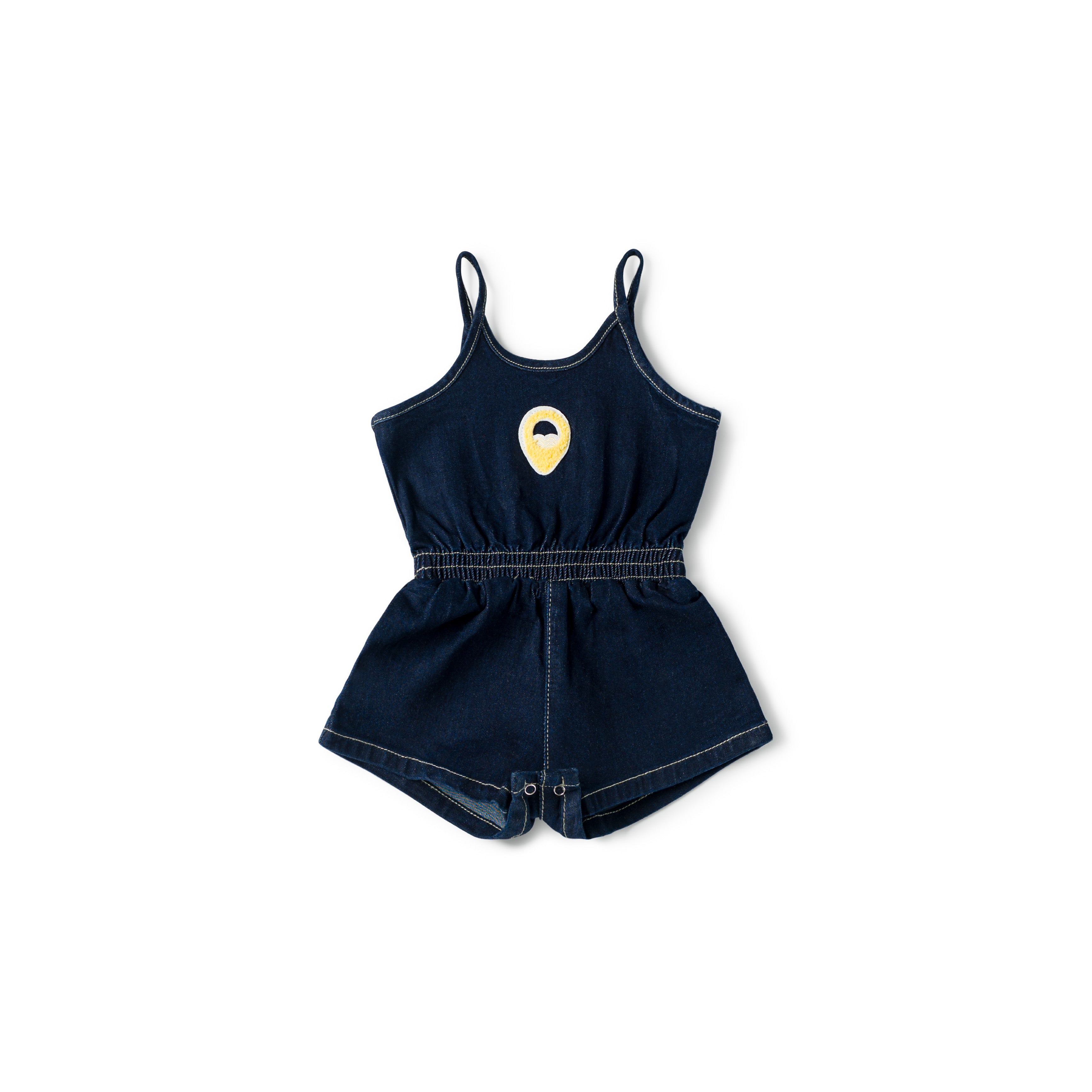 Birnham on the Sea Baby Girl Gathered Romper