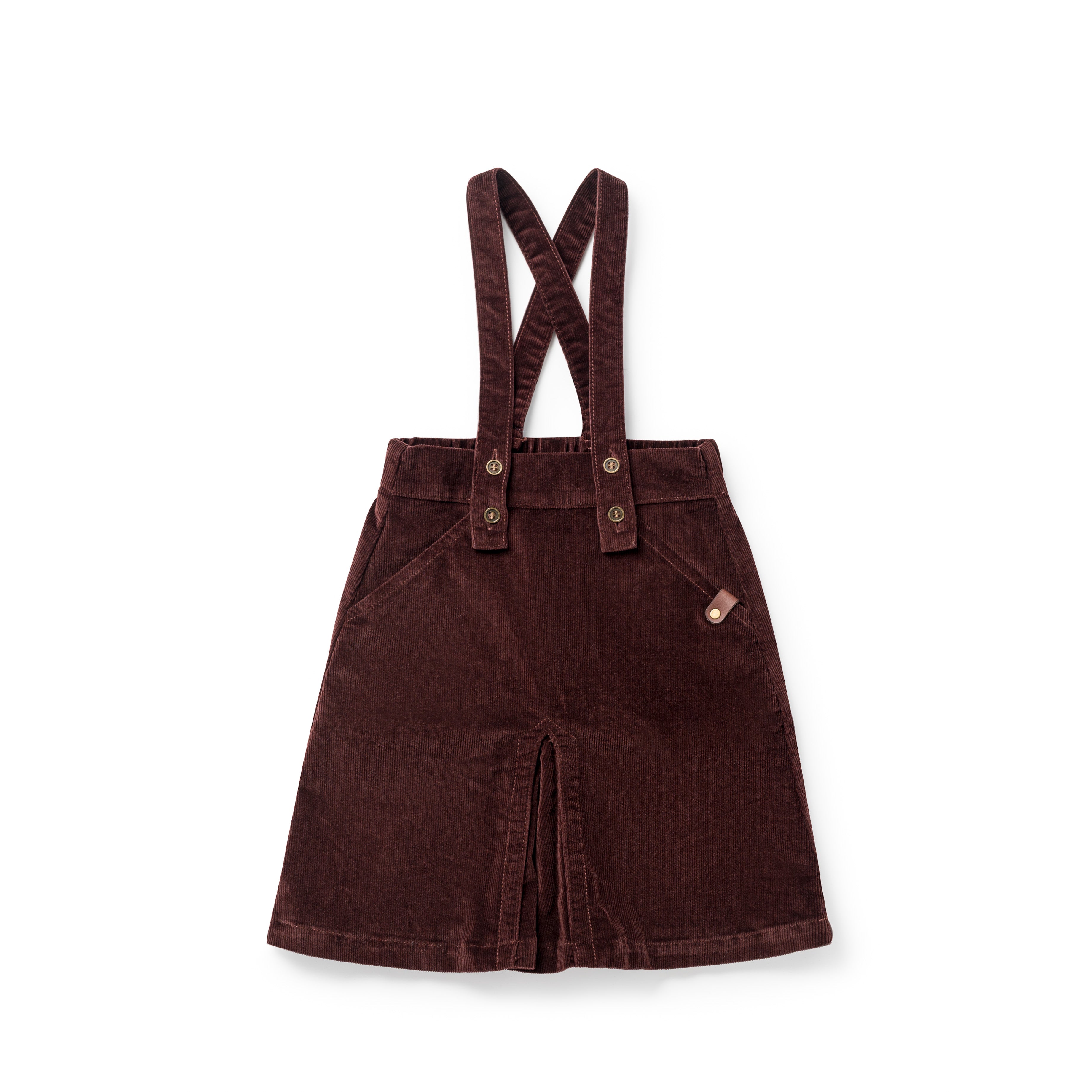 Birnham on the Sea Girls Brick Corduroy Suspender Jumper