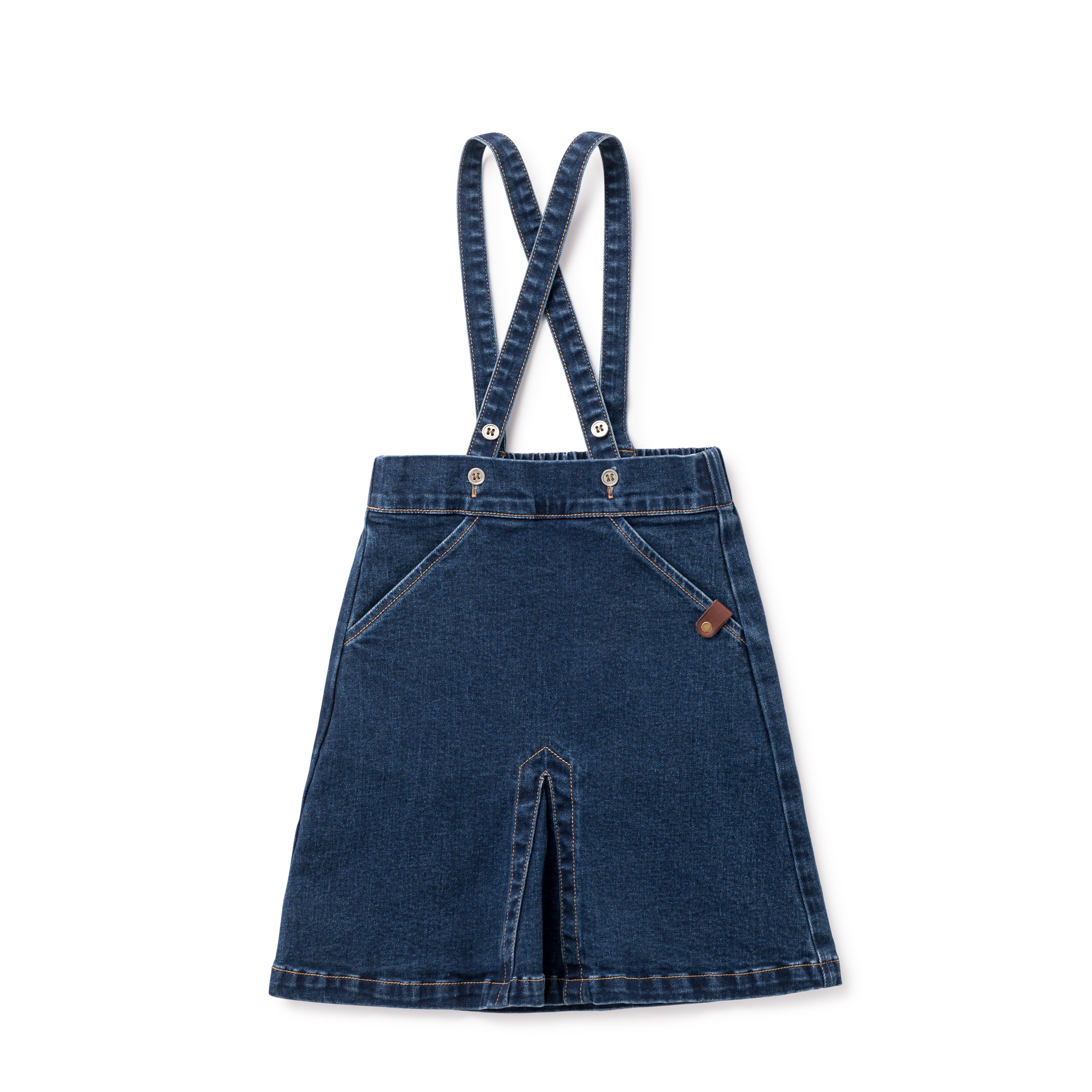 Birnham On The Sea Dark Denim Suspender Jumper 4Y / Denim