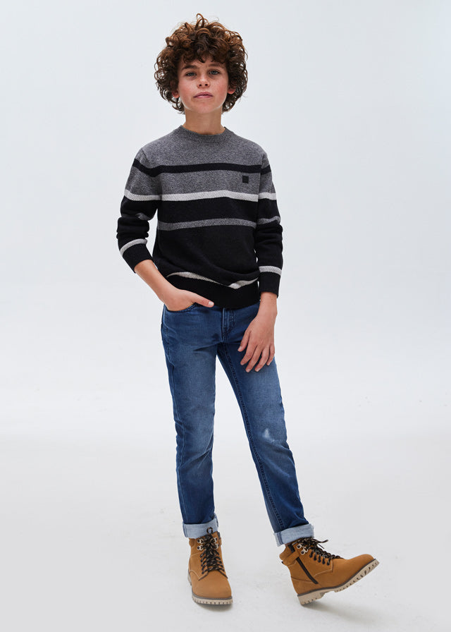 Mayoral Black Colorblock (7385-59) Sweater