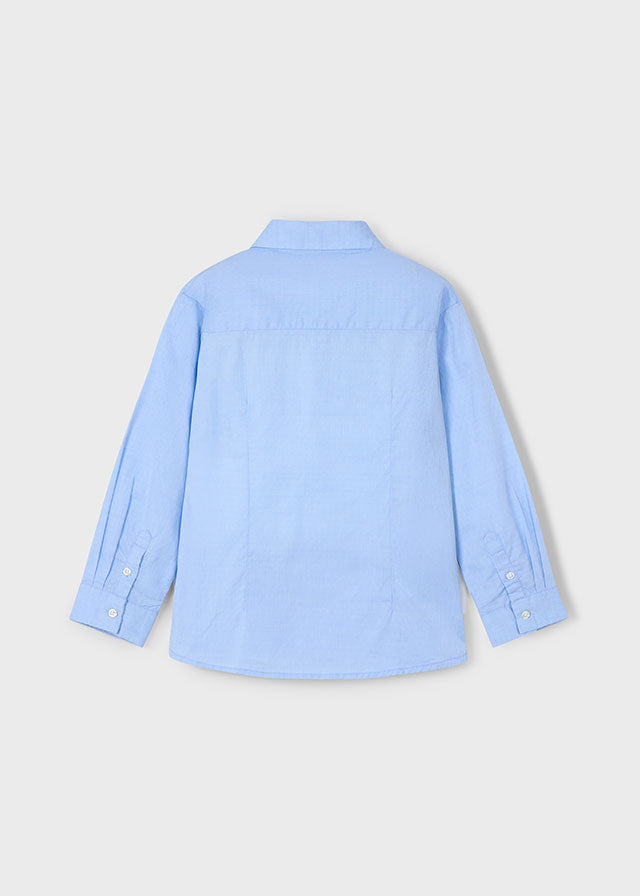Mayoral Sky Blue Long Sleeves Formal Wear Shirt