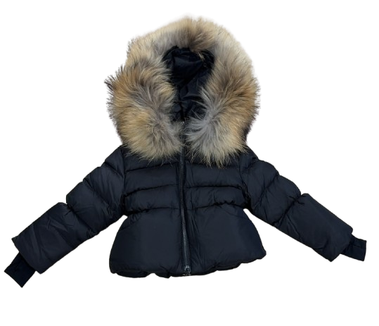 IBIS Girls Black Peplum Coat