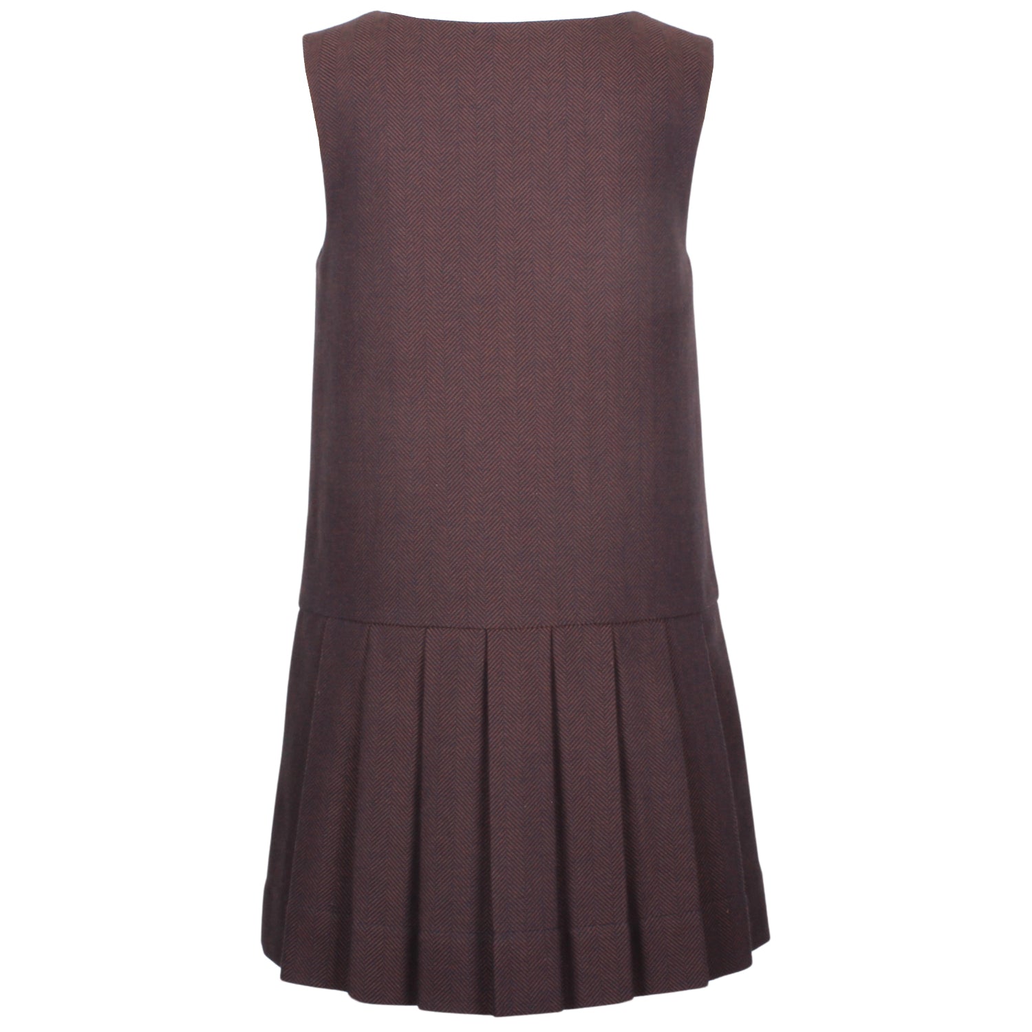 Jessie & James Brown Herringbone Nelly Pinafore