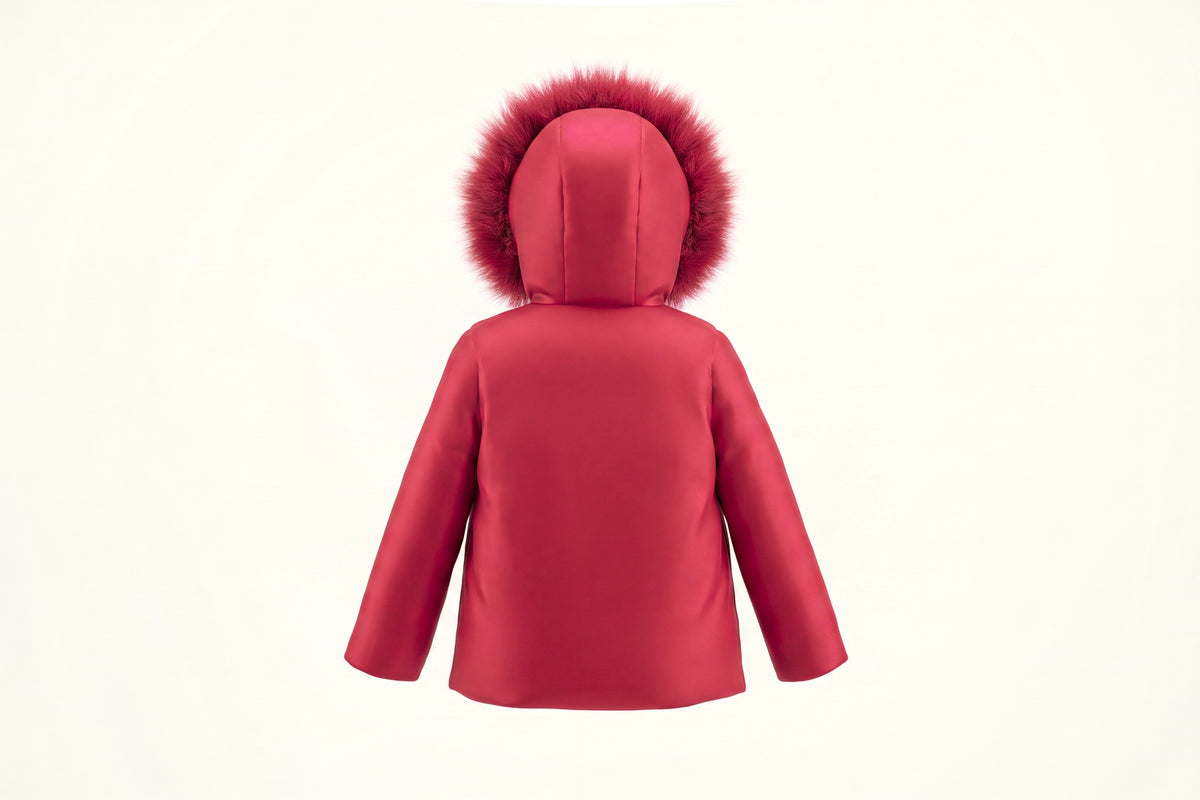 Pramie Girls Jacket Bow Cherry