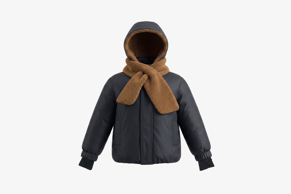 Pramie Girls Tan/Black Shawl Jacket