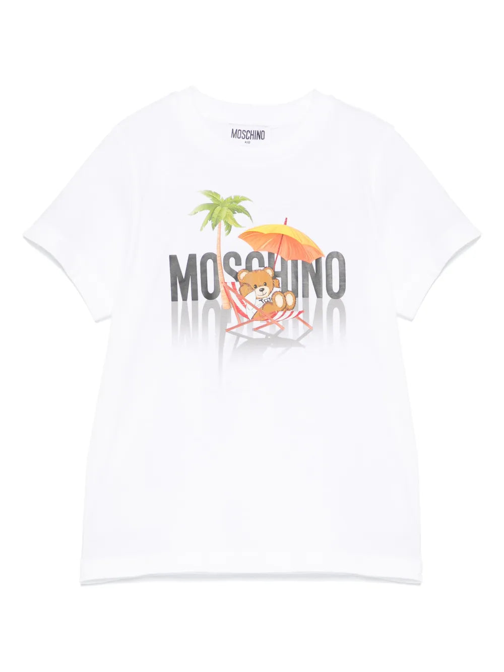 Moschino White Vacation Print Tee