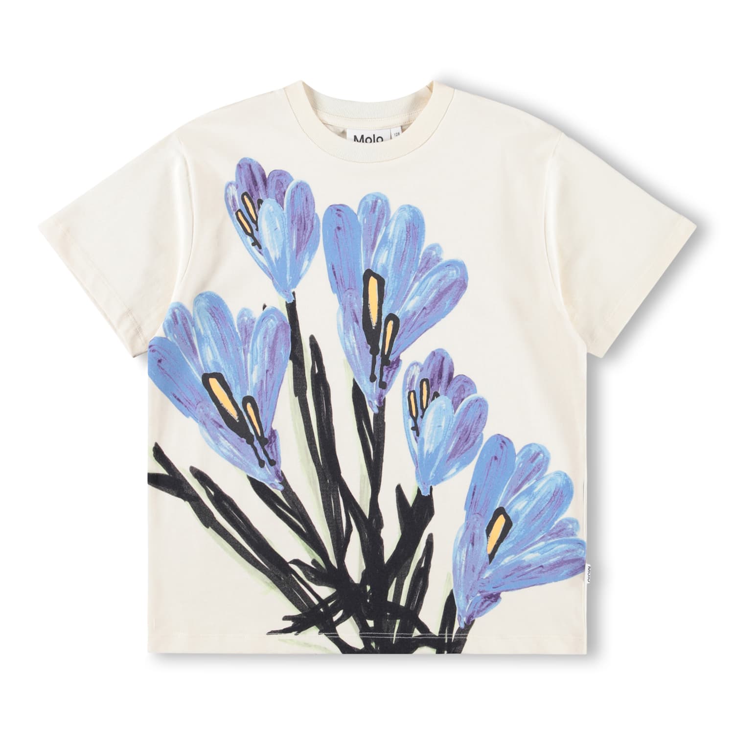 Molo Blue Flora T-shirt Short Sleeve