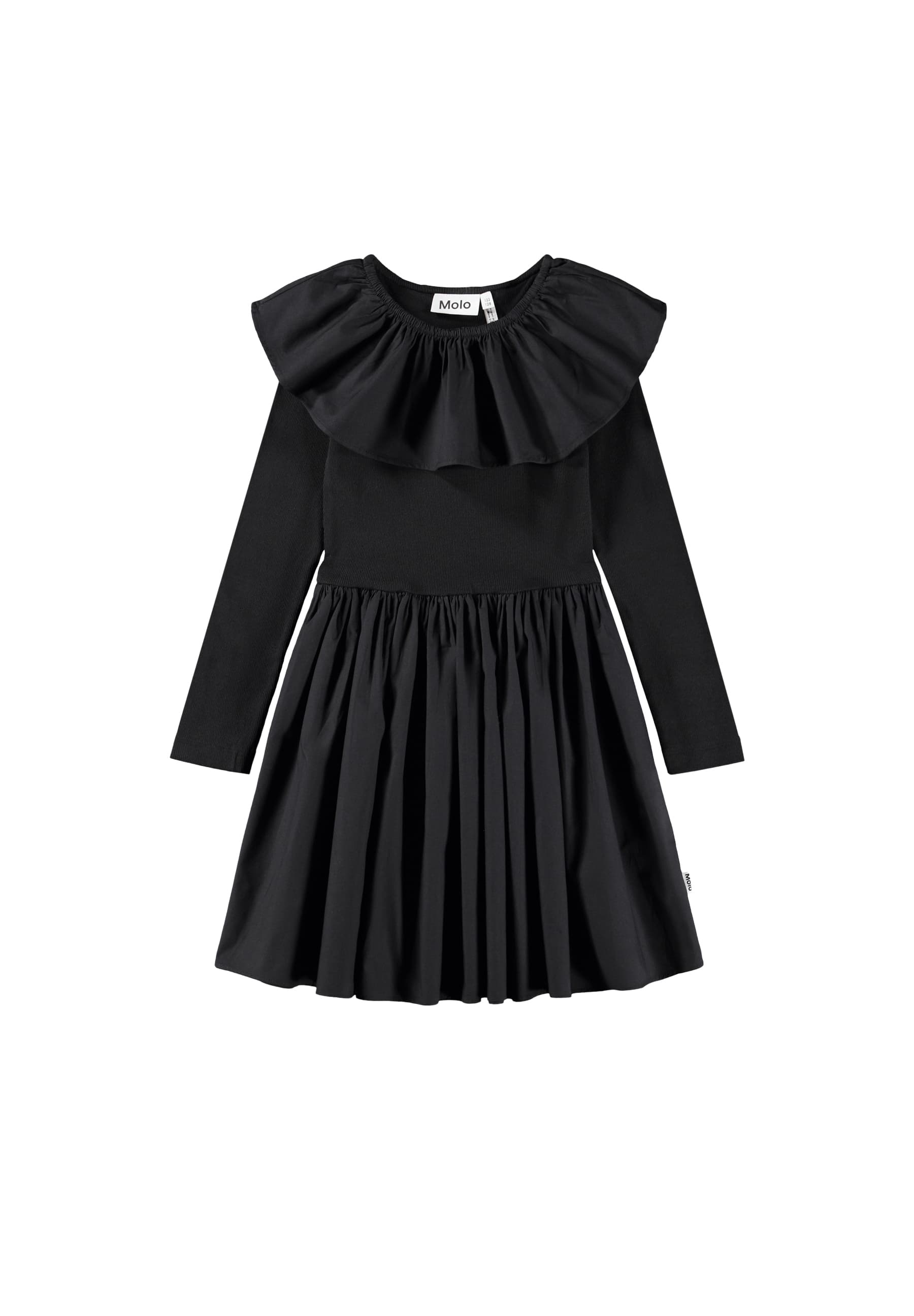 girls long sleeve black dress Molo Cille – Once Child and Teen perfect flare lend an Kid Plaid Sateen Holiday upload-20230830 Size:44S/38W