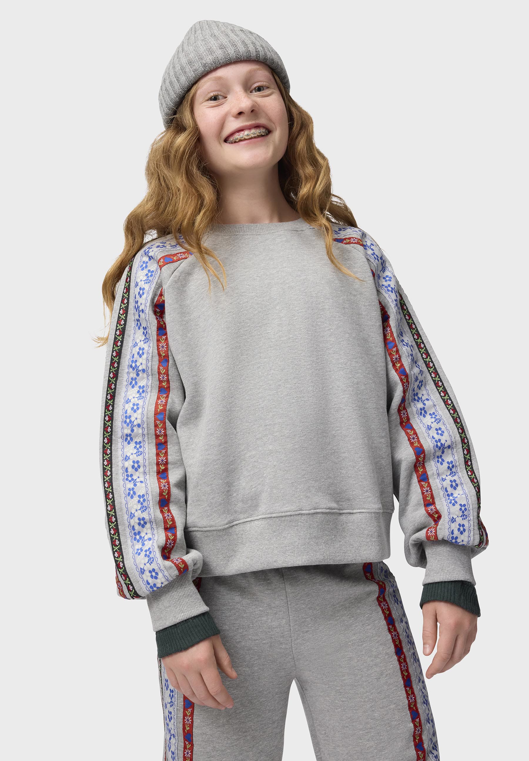 Molo Milou Grey Melange Sweatshirt
