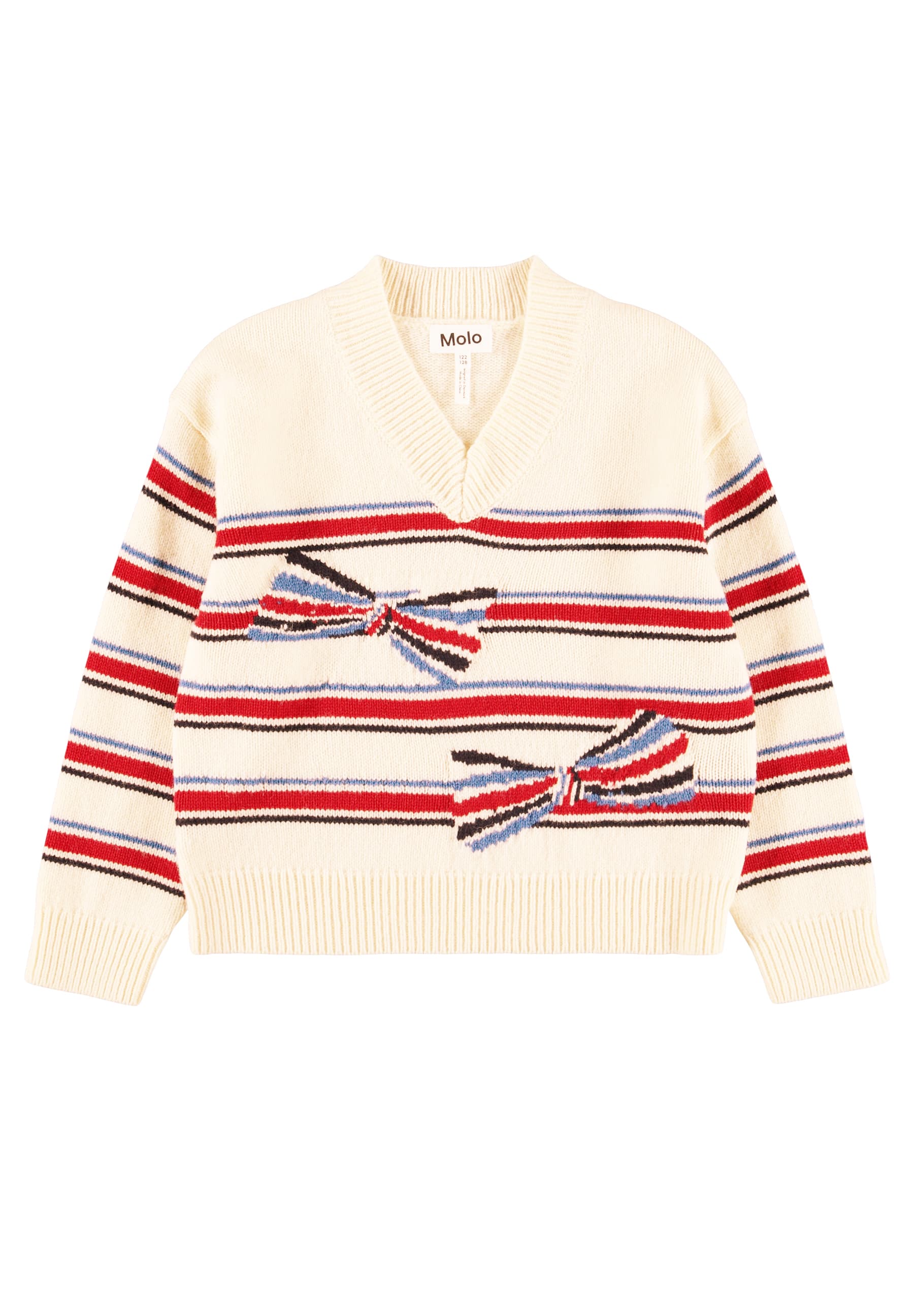 Molo Gwenda Stripy Bows Sweater