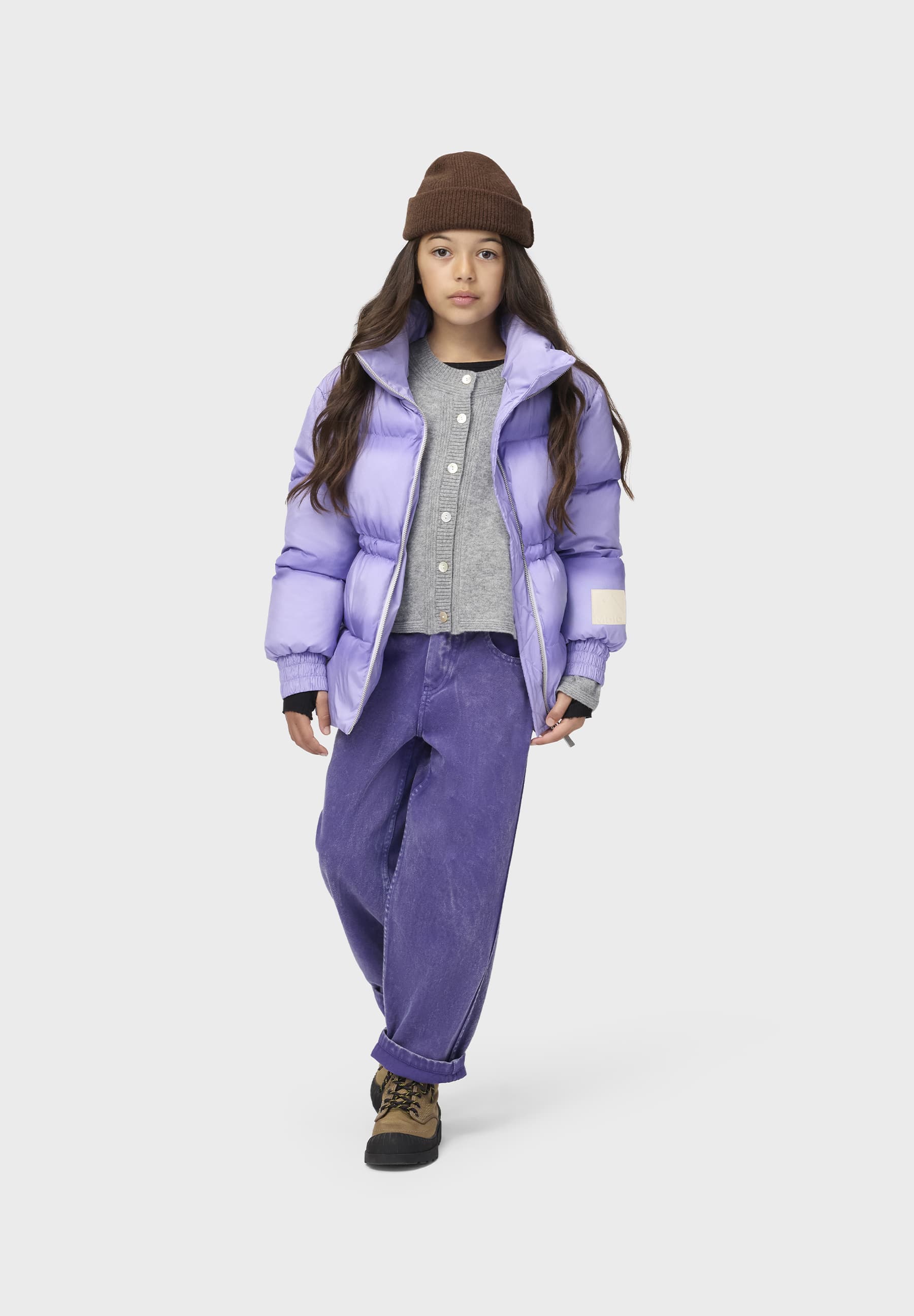 Molo Giovanna Grey Melange Cardigan