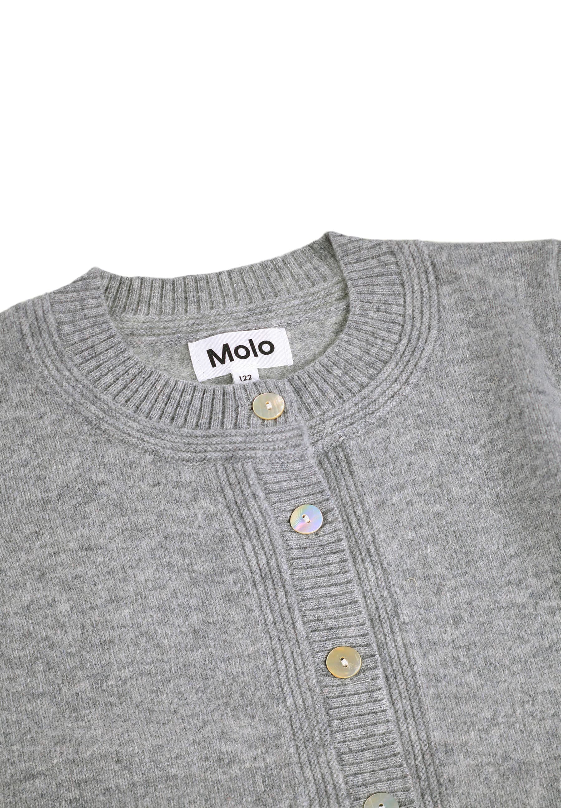 Molo Giovanna Grey Melange Cardigan