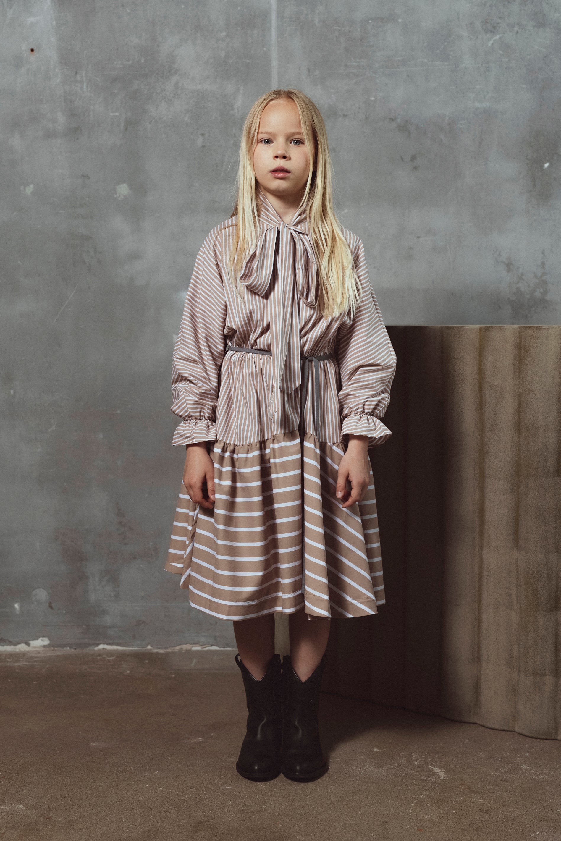 Unlabel Erin Dress-Cacao Stripes