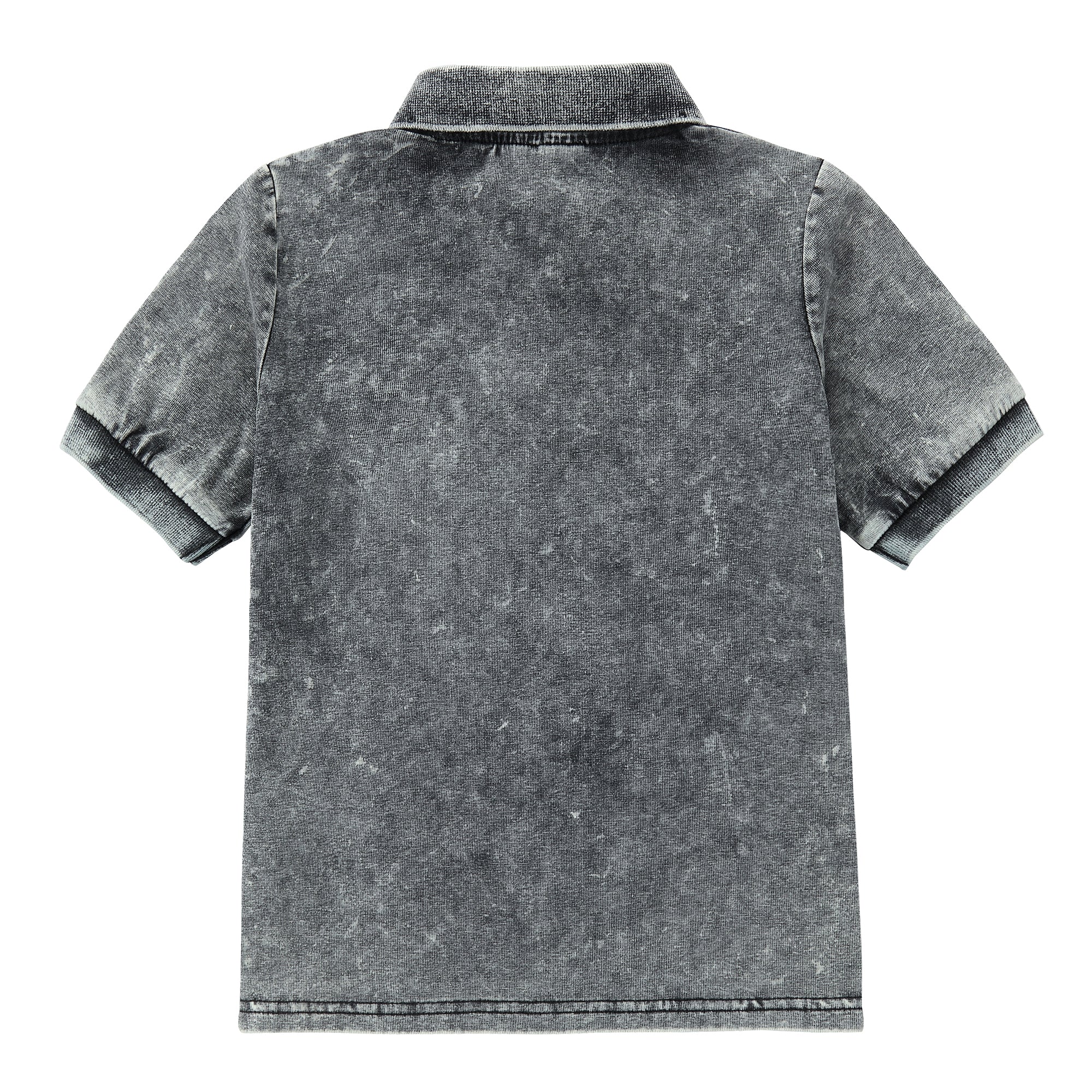 Duet Grey Wash Short Sleeve Polo