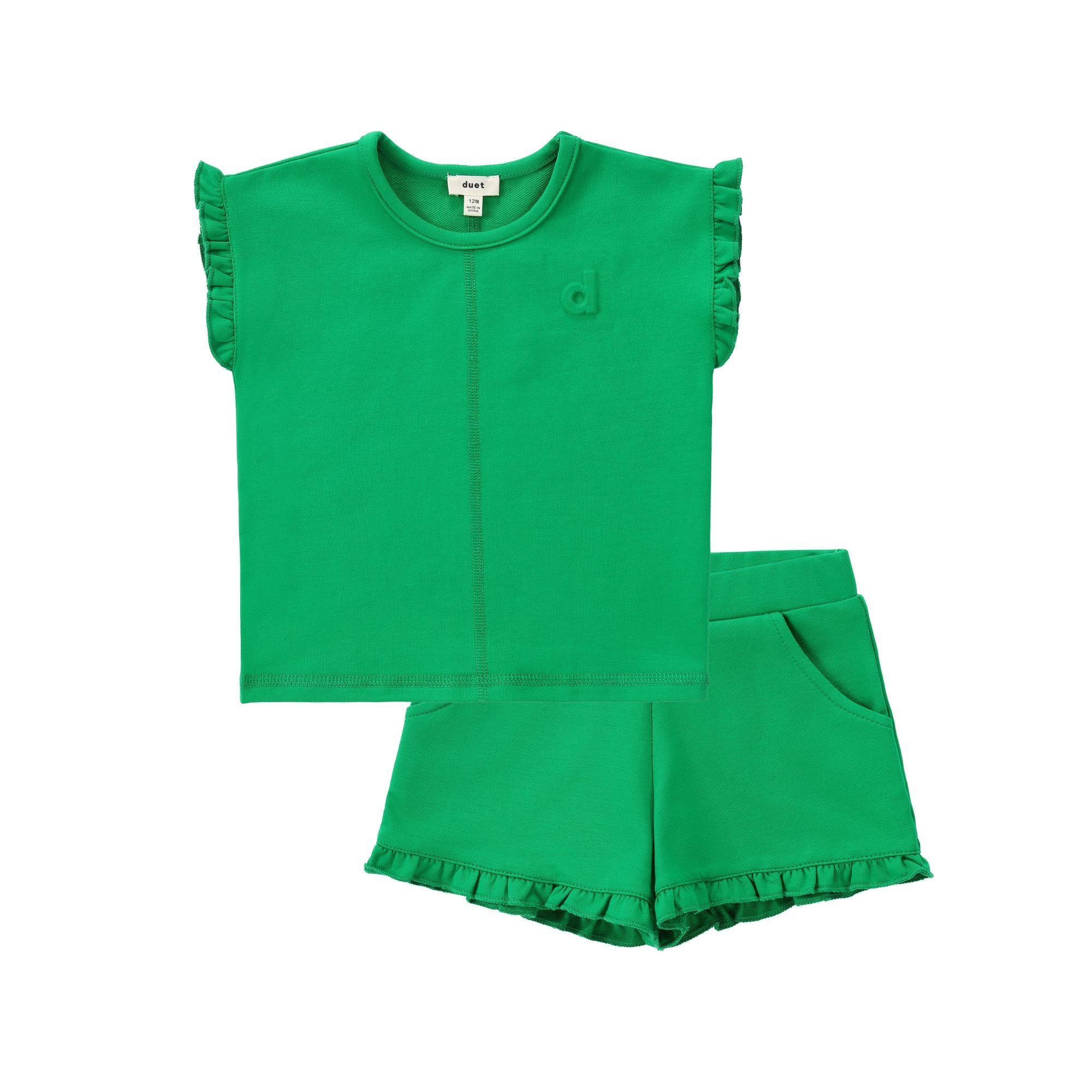 Duet Green Ruffle Baby Set