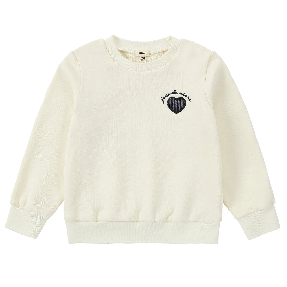 Duet Ivory Heart Sweatshirt