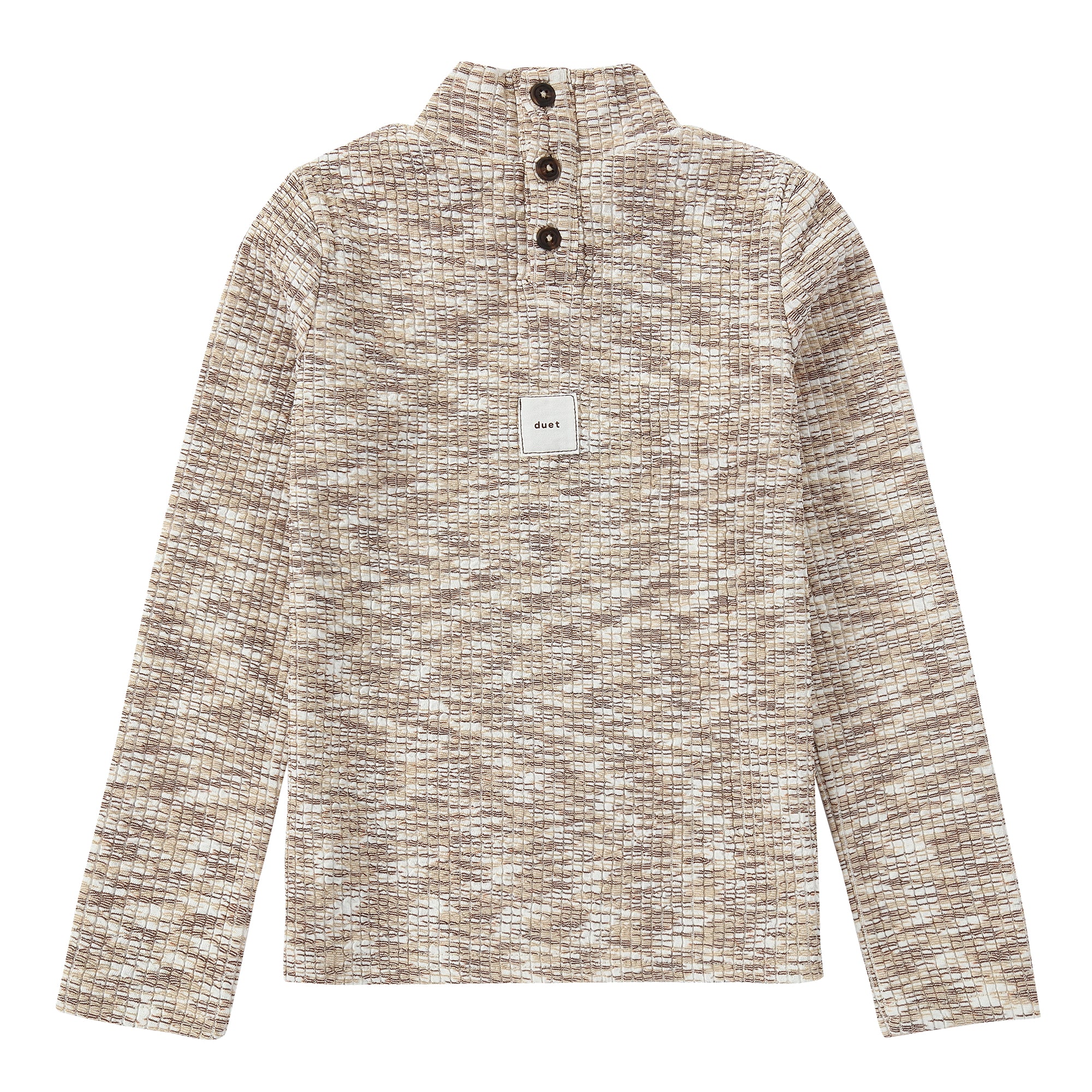 Duet Ivory & Brown Turtleneck