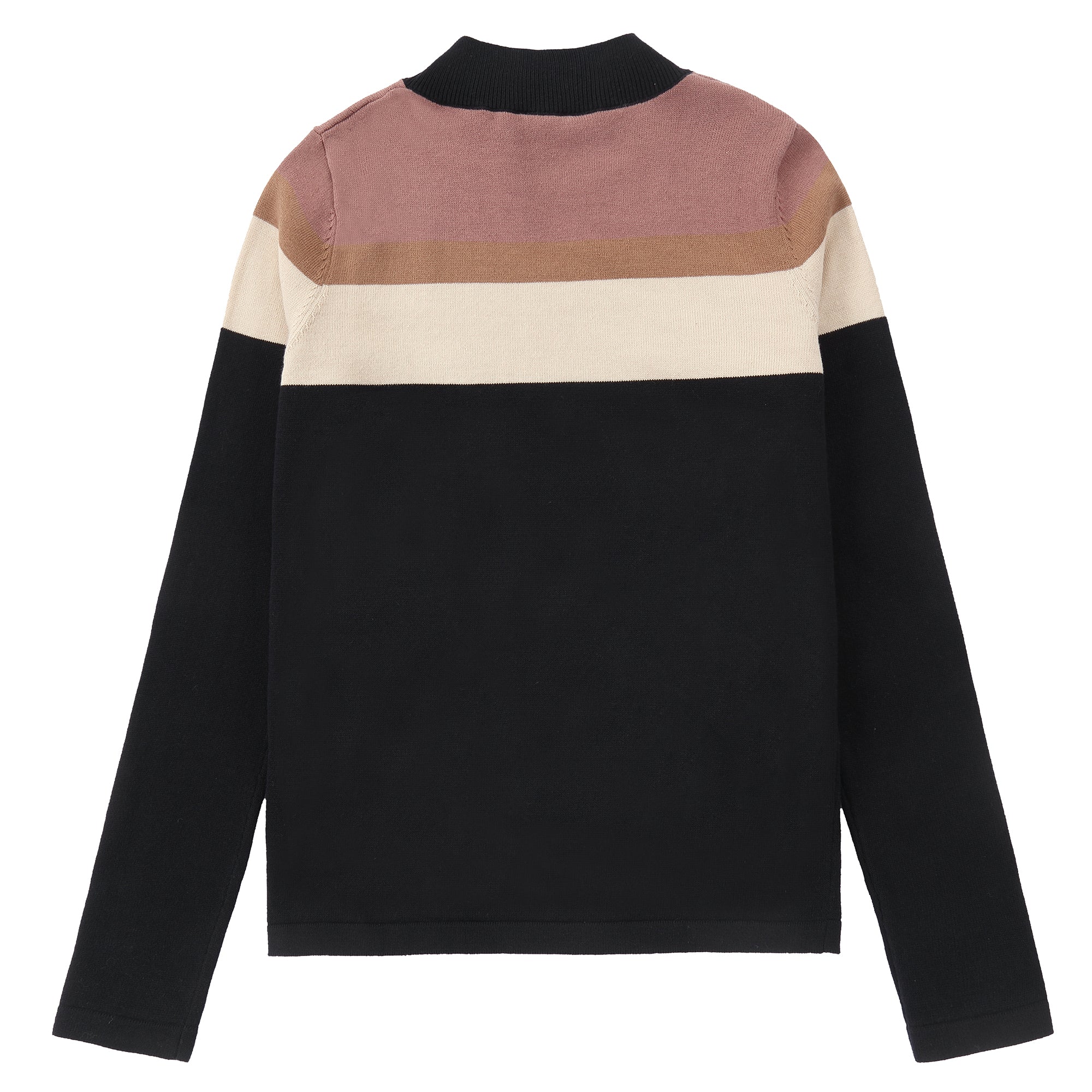 Eleve Navy Blue Colorblock Sweater
