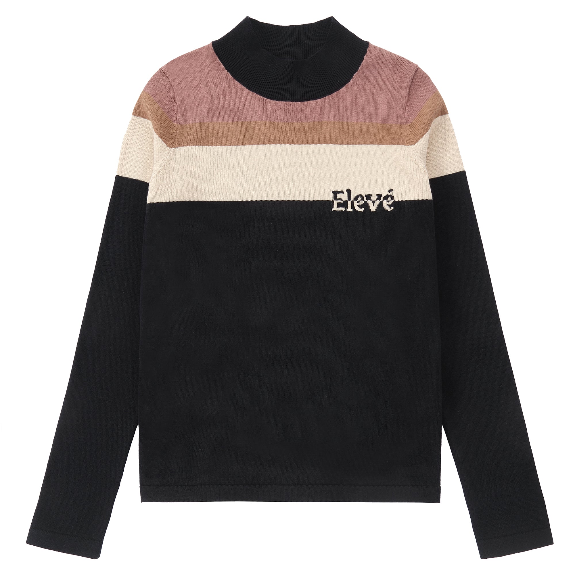 Eleve Navy Blue Colorblock Sweater