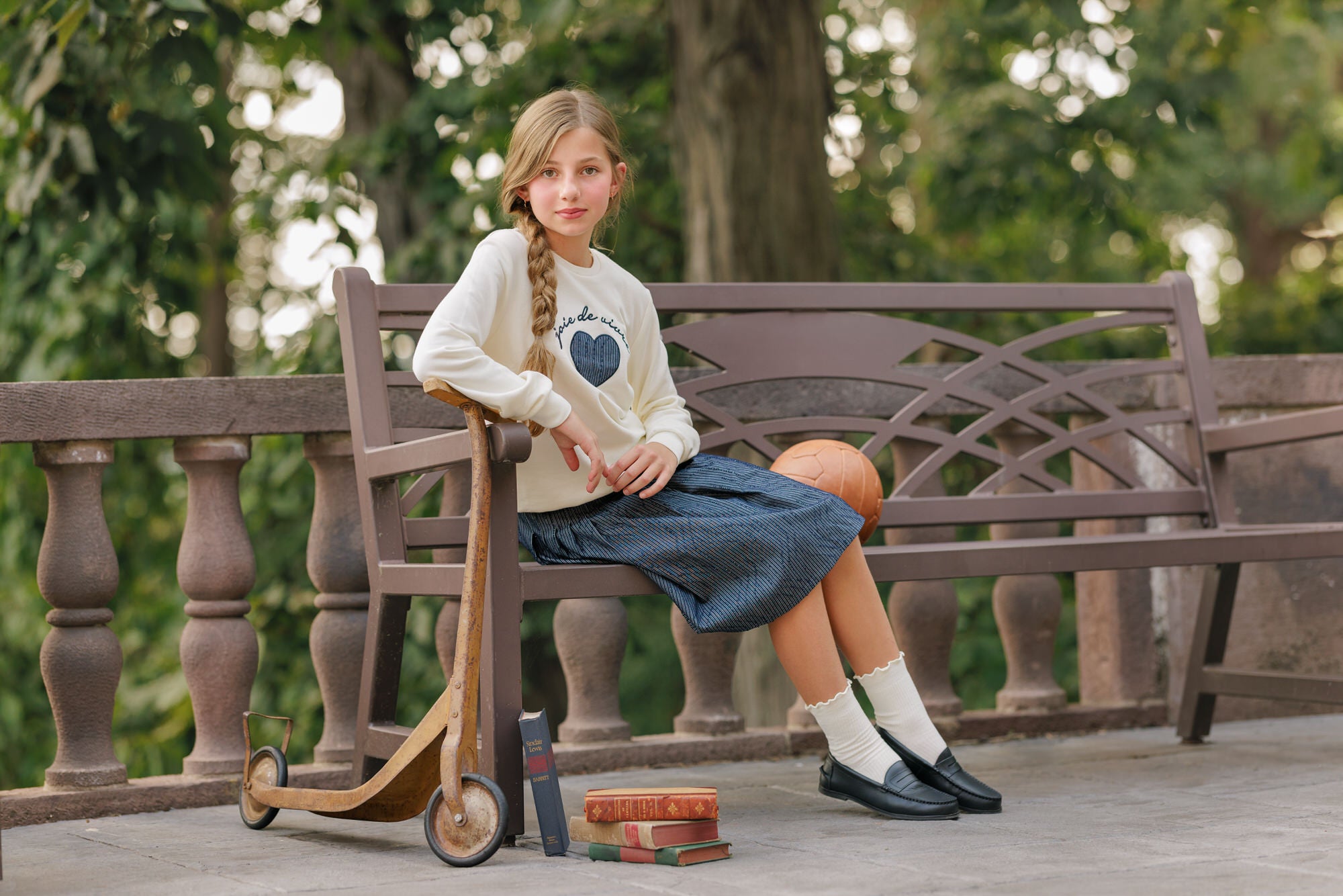 Denim Striped Skirt
