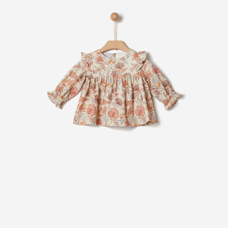 Yell-Oh Small Floral Jacquard Blouse