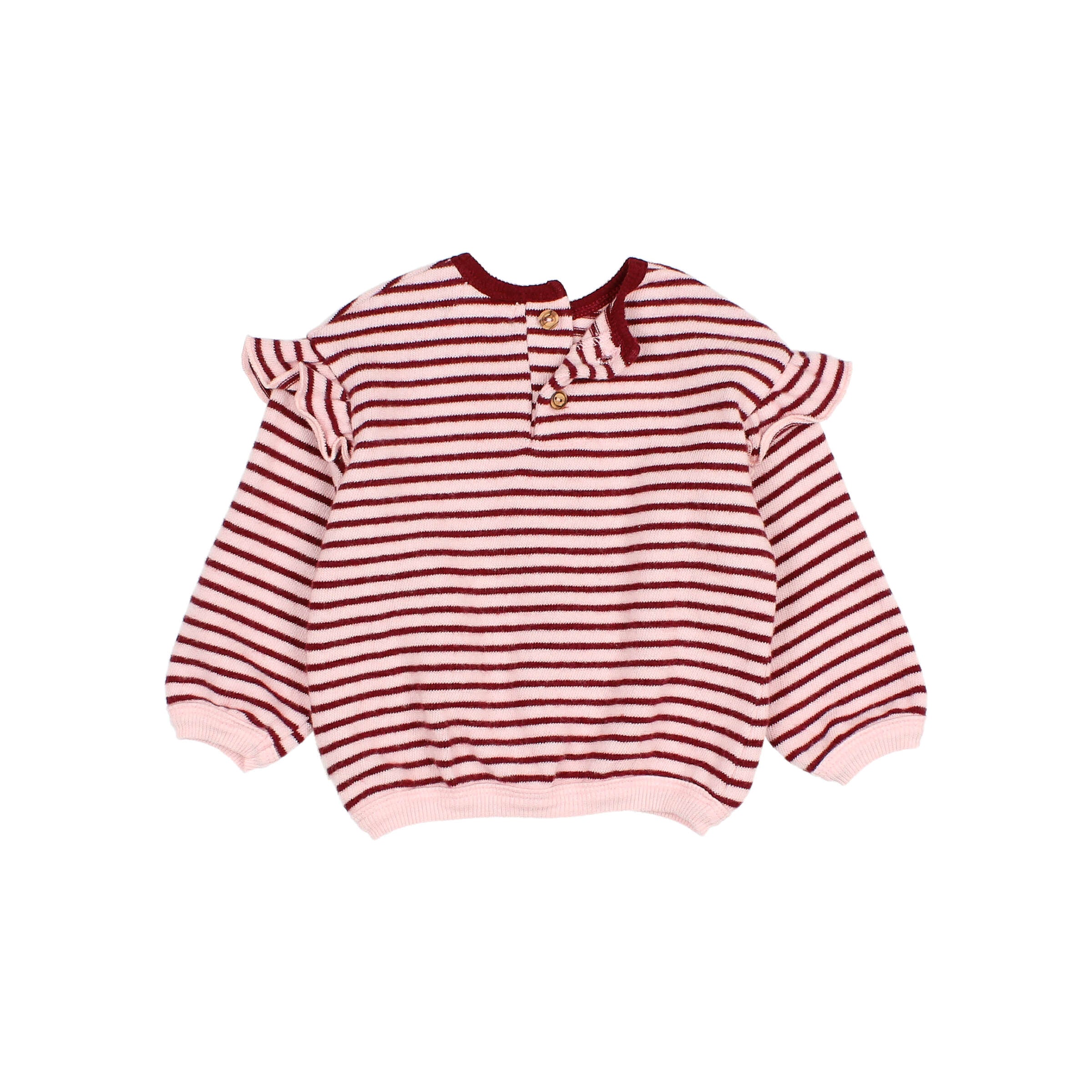 Buho Baby Pomegranate Soft Stripes Girly Sweatshirt