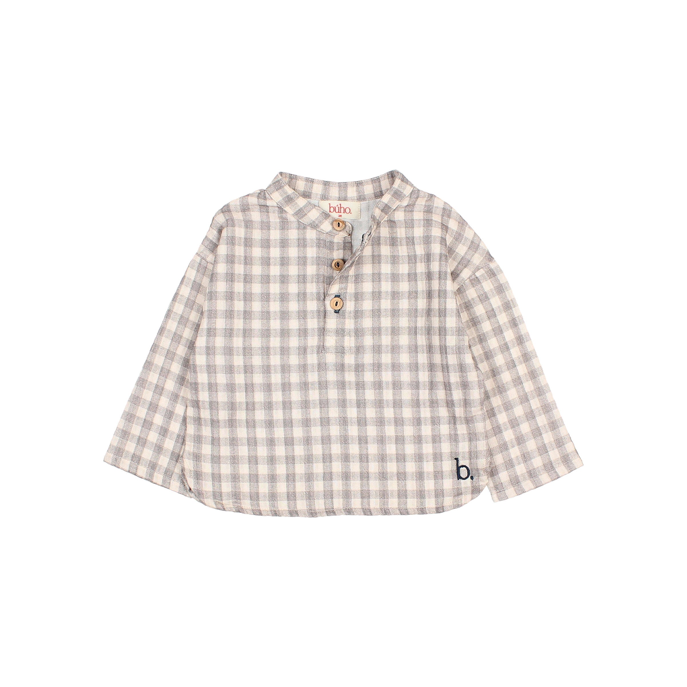 Buho Baby Grey Vichy Shirt