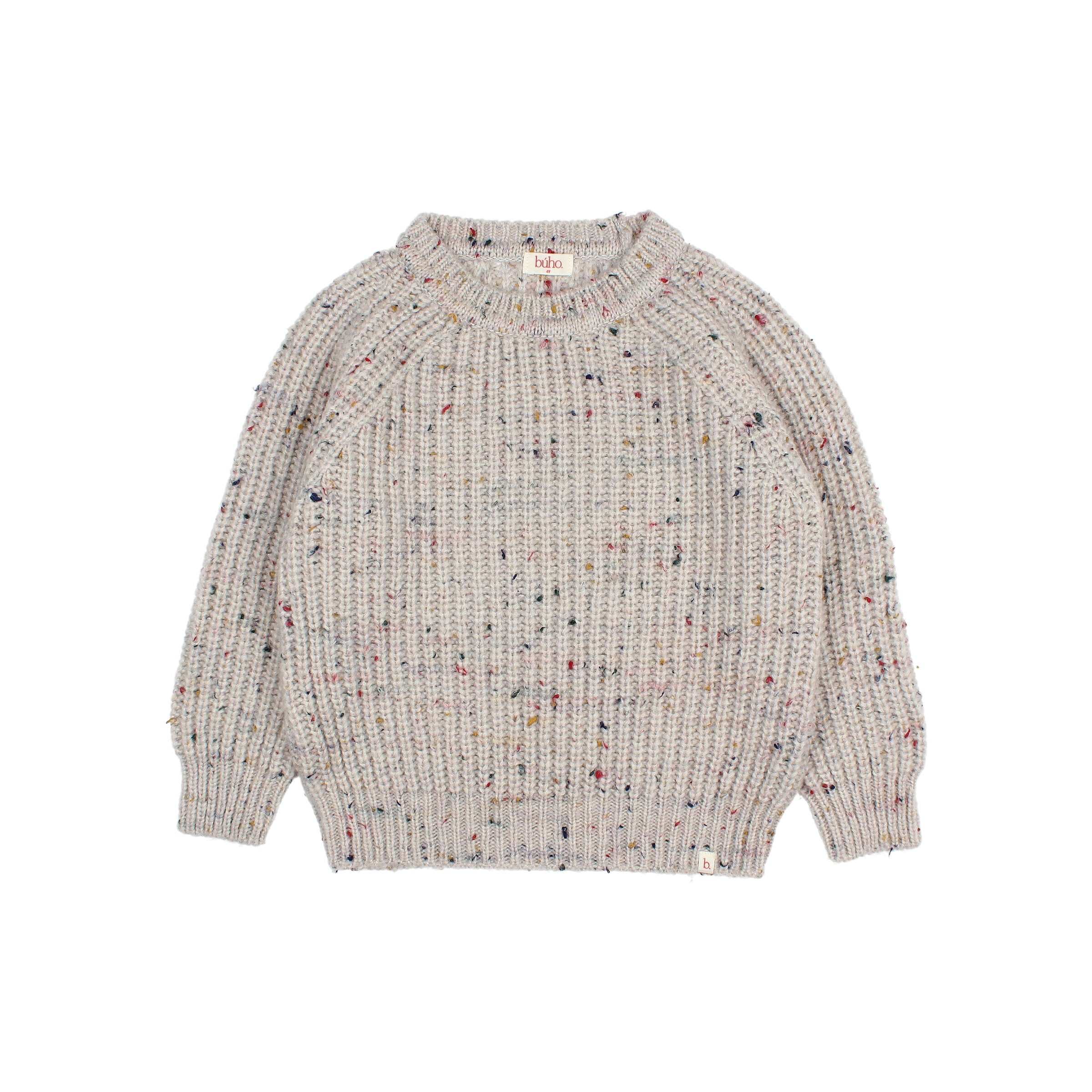 Buho Girls Pearl Grey Botonato Sweater