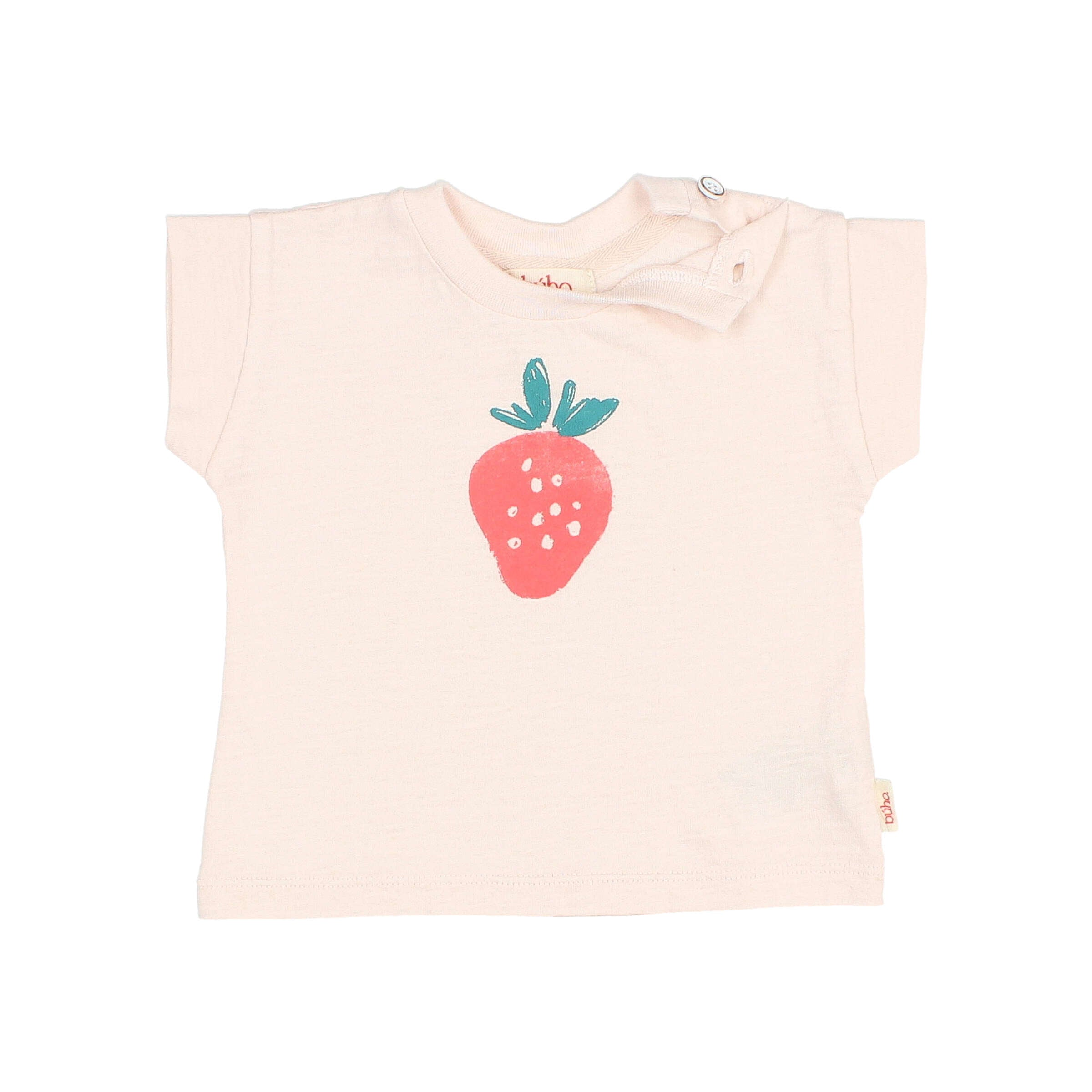 Buho Baby Cream Pink Fresa T-Shirt