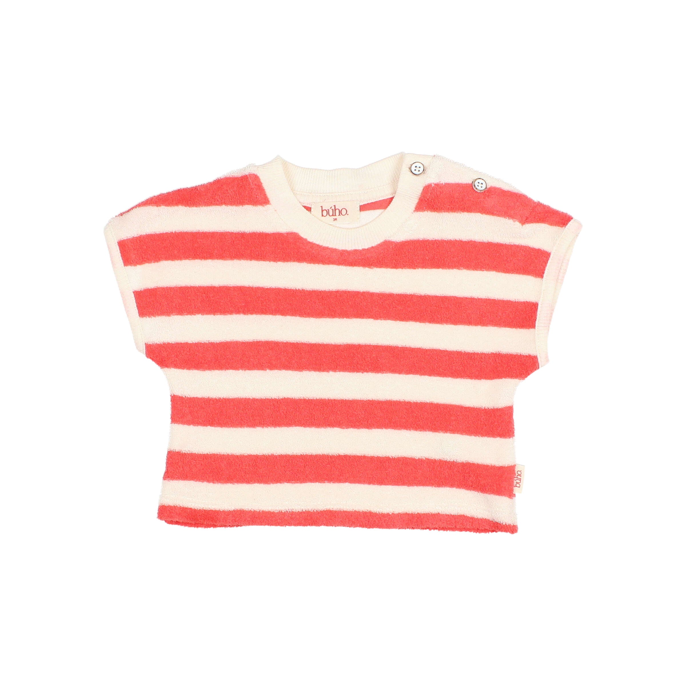 Buho Coral Terry Stripes T-Shirt
