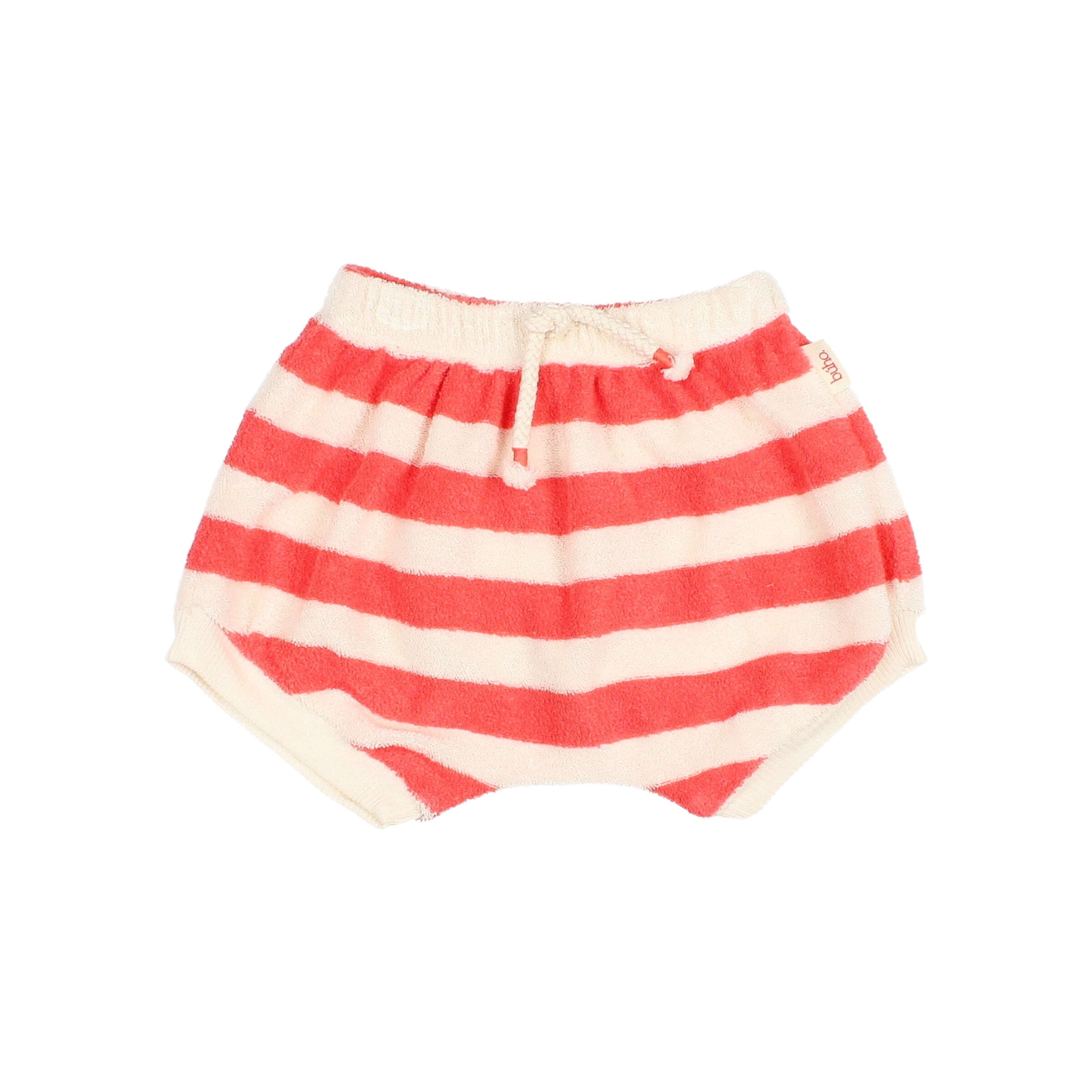 Buho Coral Terry Stripes Shorts