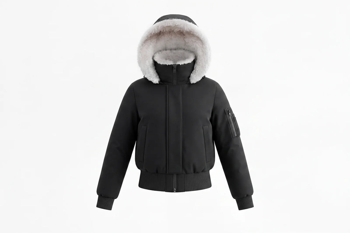 Pramie Black Poodle Bomber Jacket