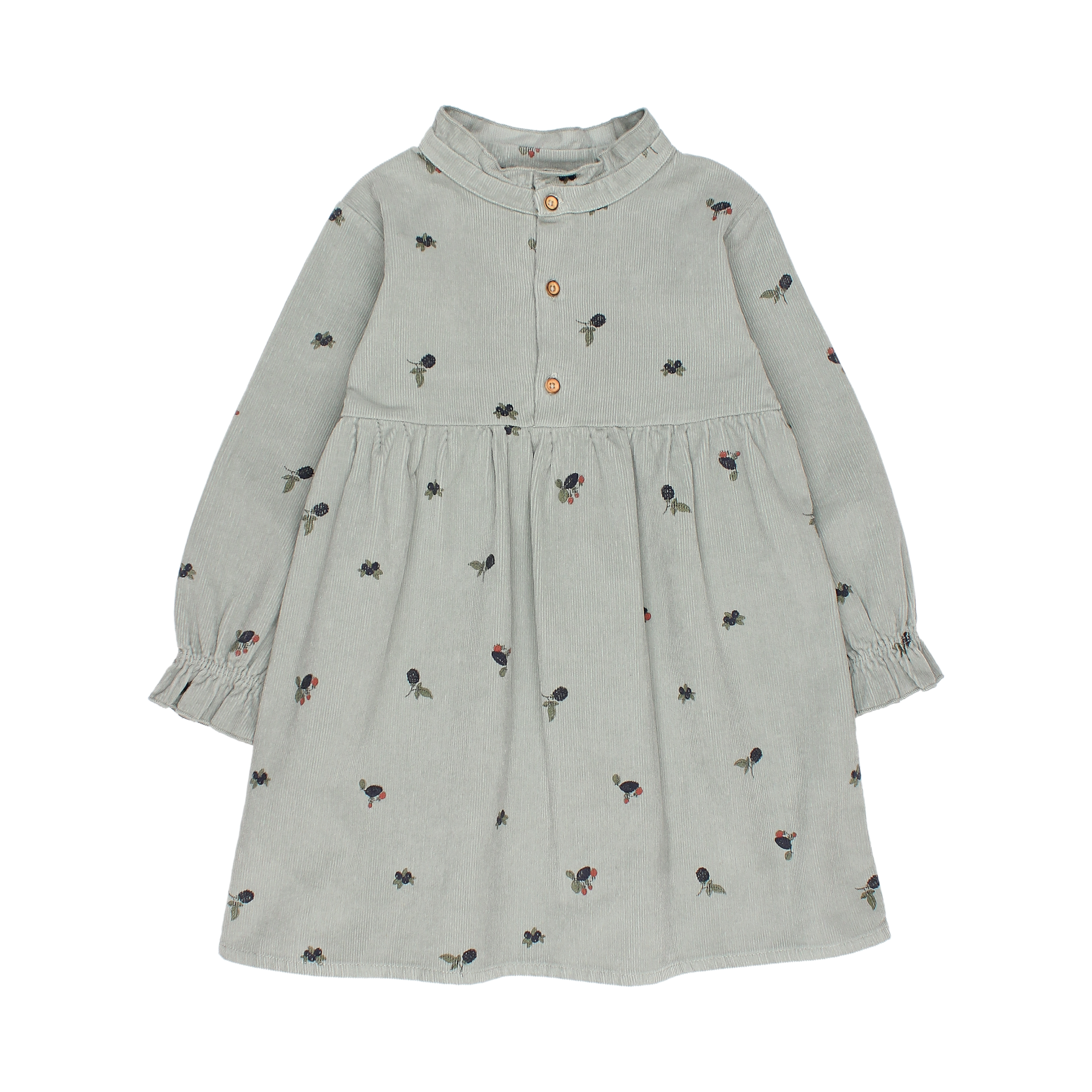 Buho Grey Printed Collared Dress