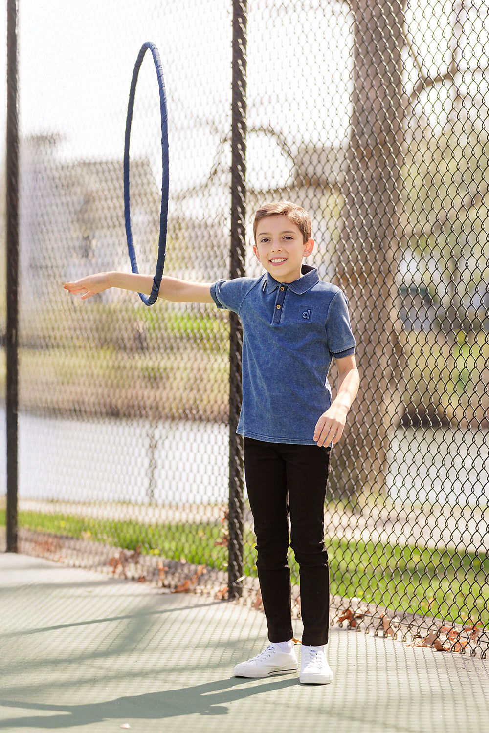 Duet Dark Blue Wash Short Sleeve Polo