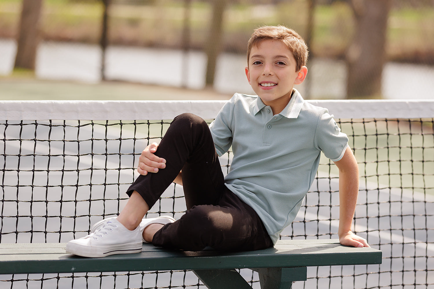 Duet Sage Green Short Sleeve Polo