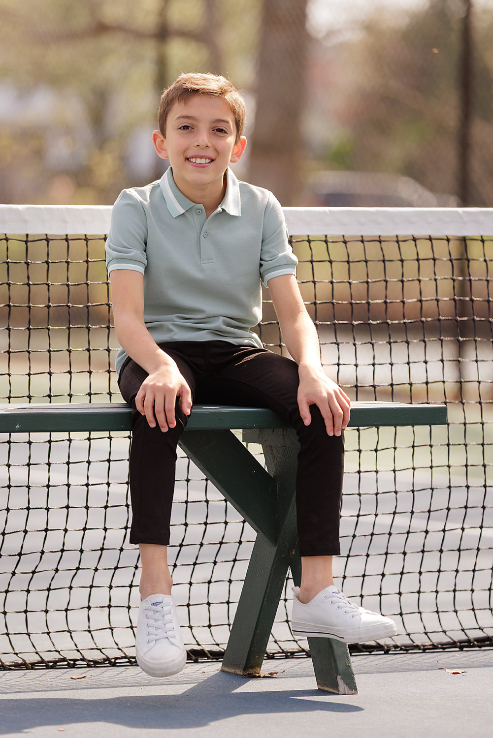 Duet Sage Green Short Sleeve Polo