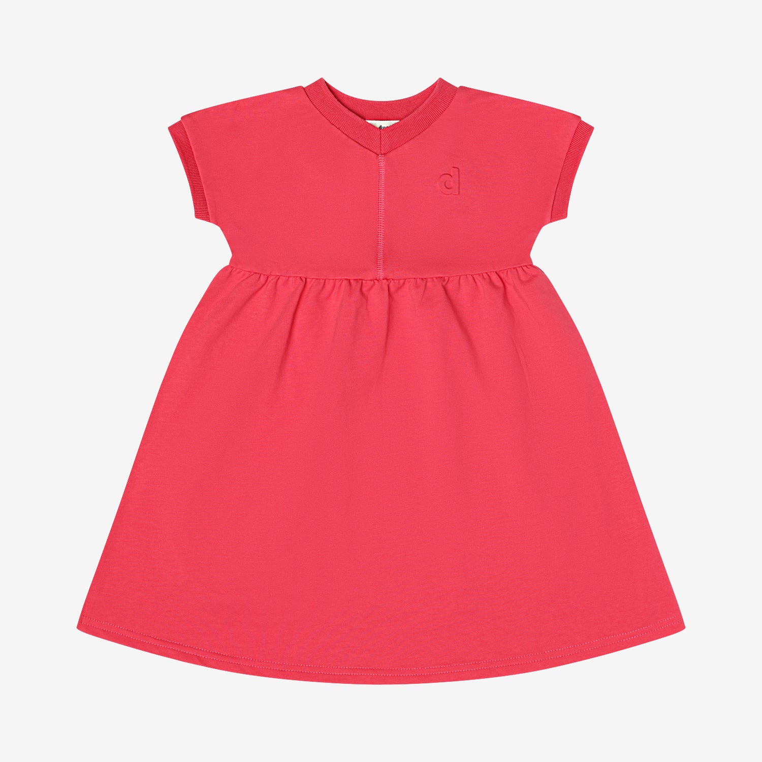 Duet Coral Puff Sleeve Dress