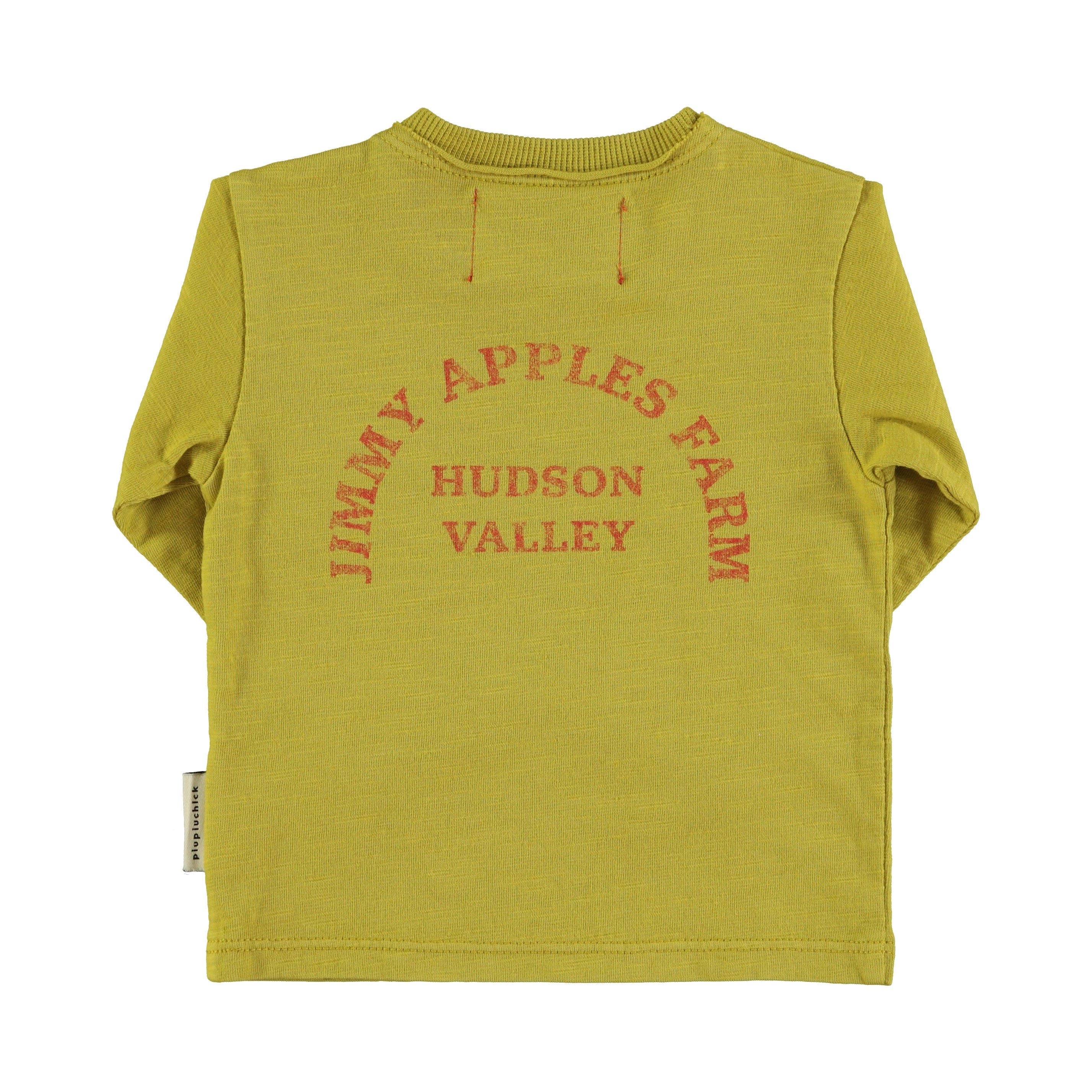 Piupiuchick Olive Green with Apple Graphic Tee Shirt