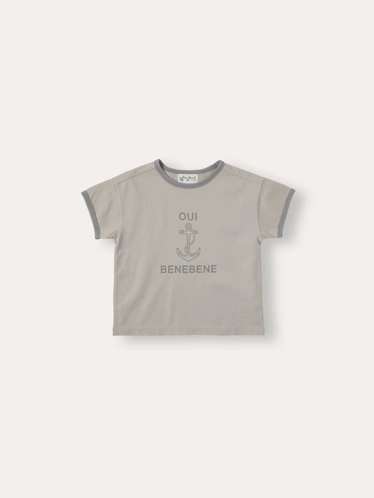 Bene Bene Ecru Marine Lining Half T-Shirt