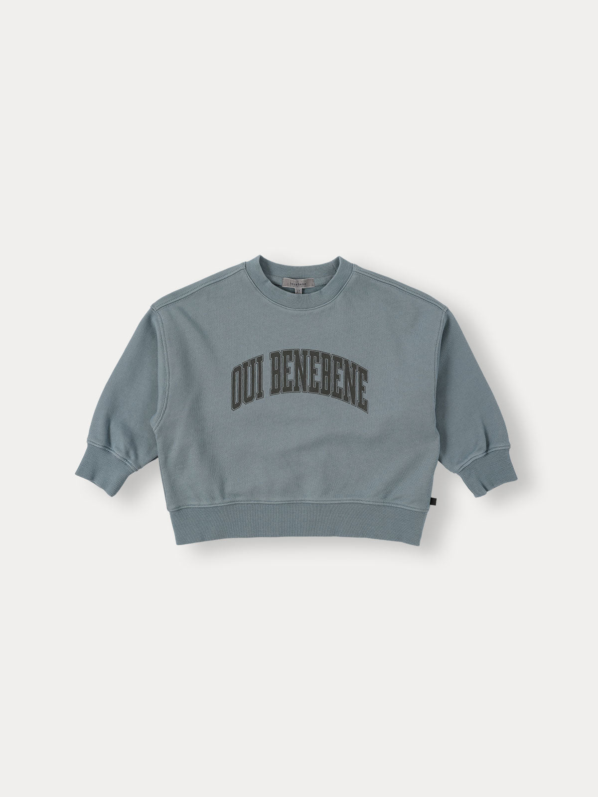 Bene Bene OUI Grayish Blue Varsity Sweatshirt