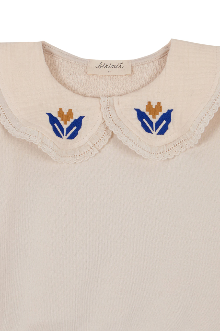 Birinit Embroidered Collar Sweatshirt