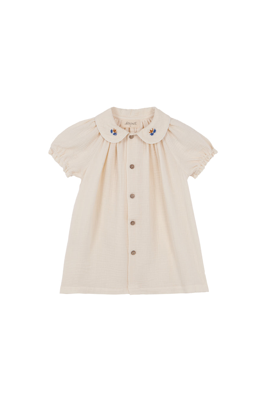 Birinit Ivory Embroidered Blouse