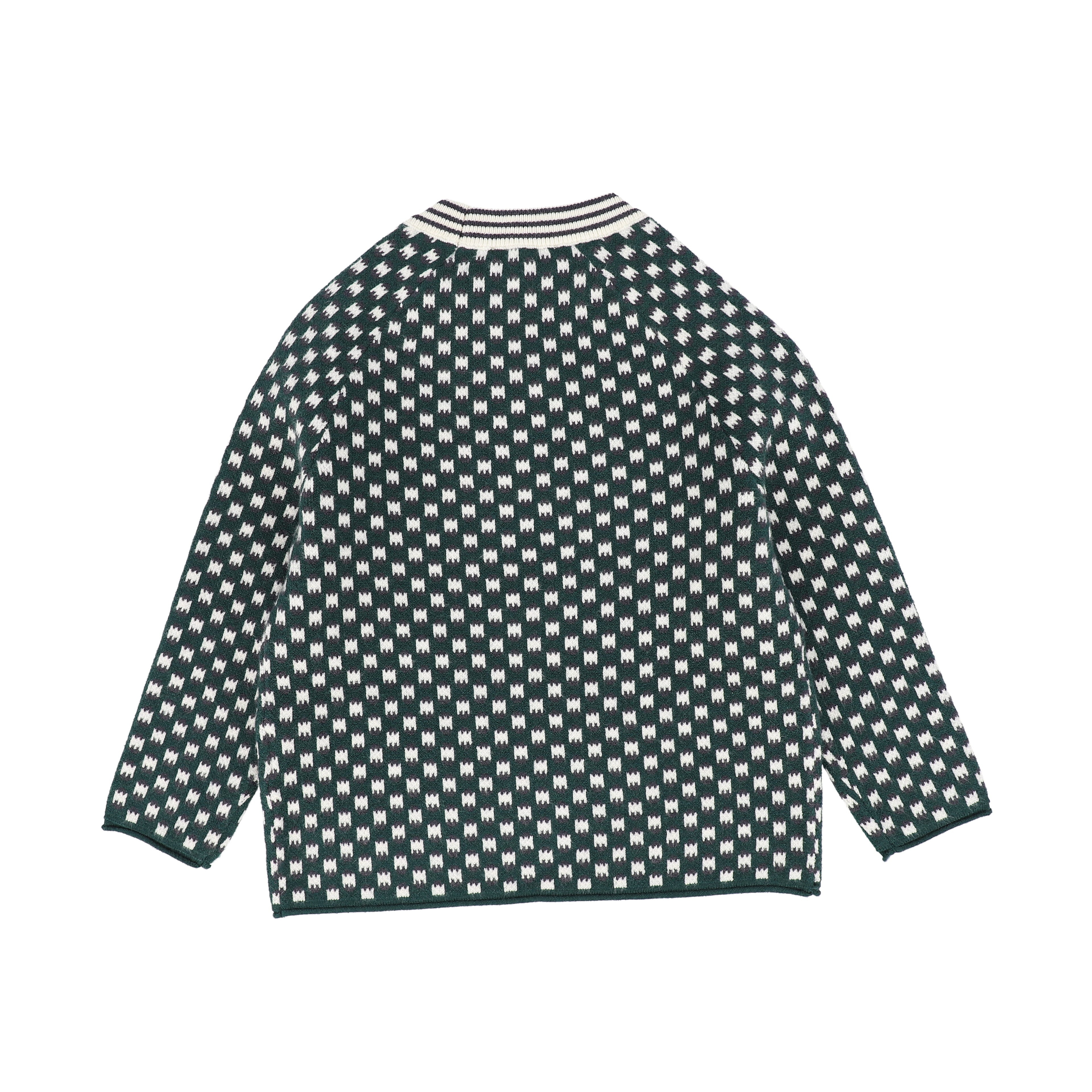 Bamboo Green Checked Sweater