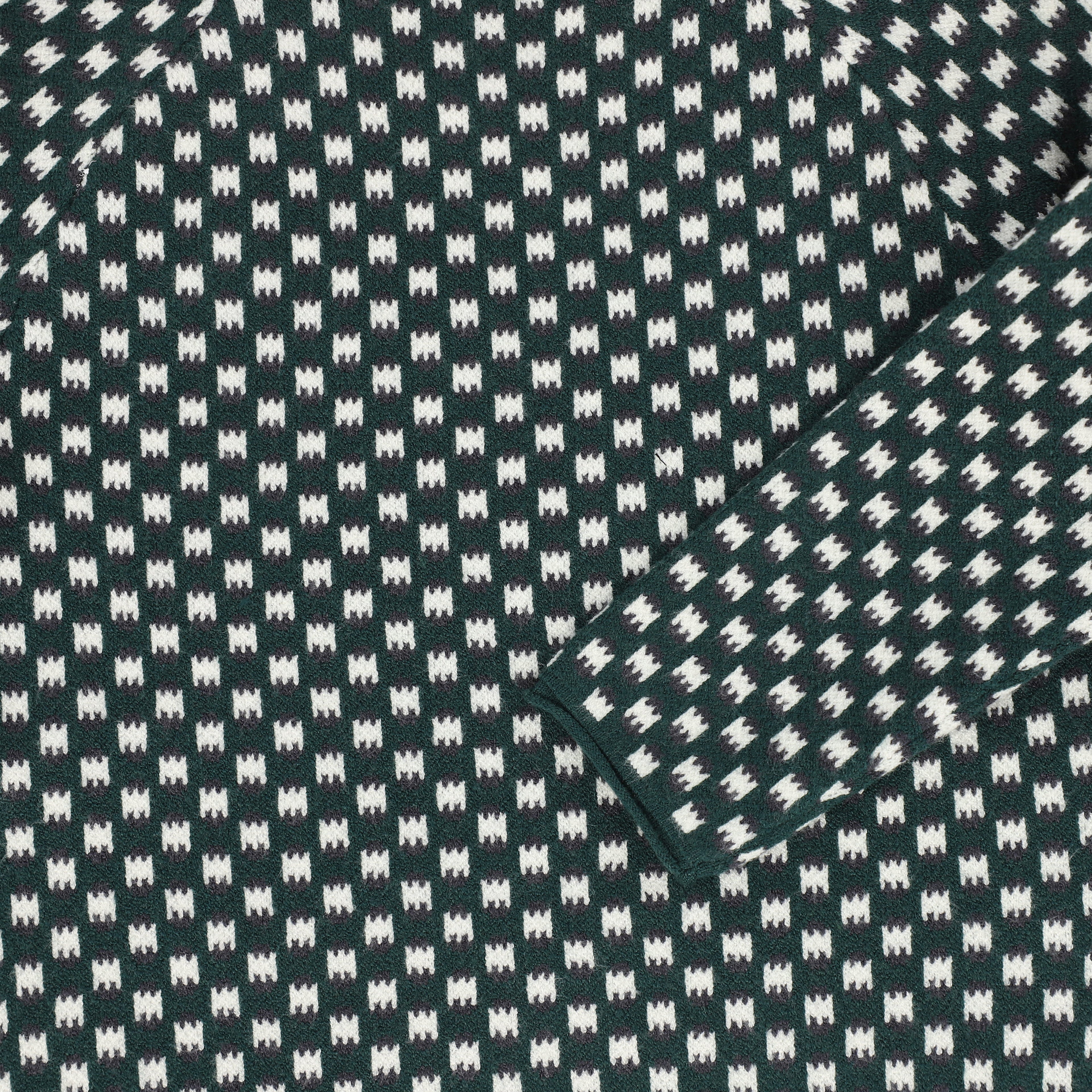 Bamboo Green Checked Sweater