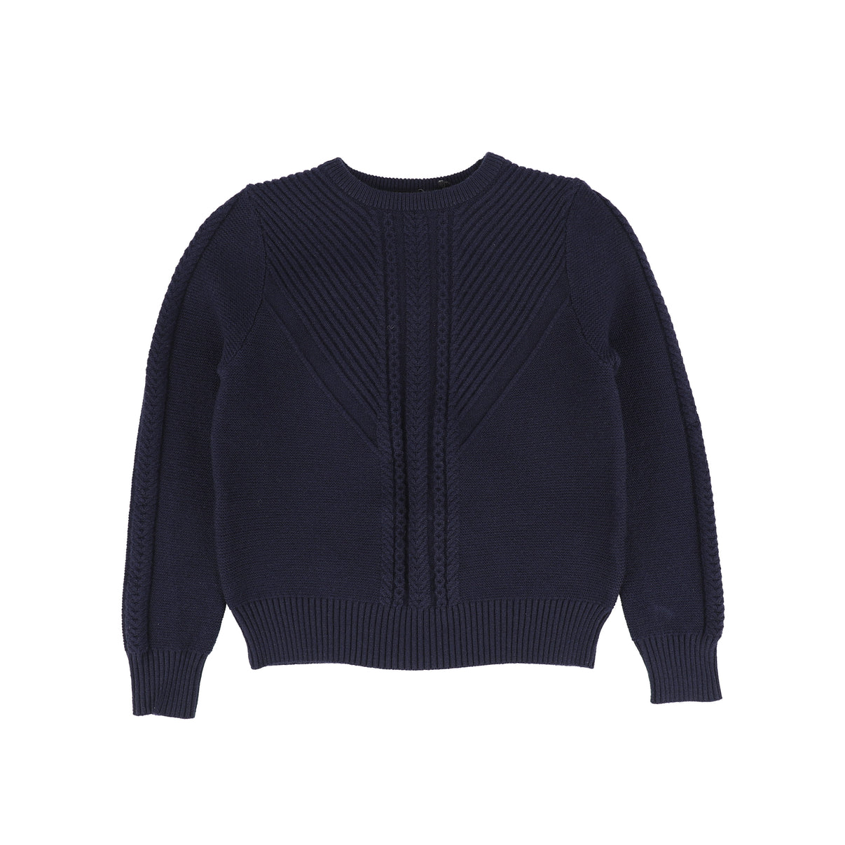 Bamboo Navy Braided Sweater