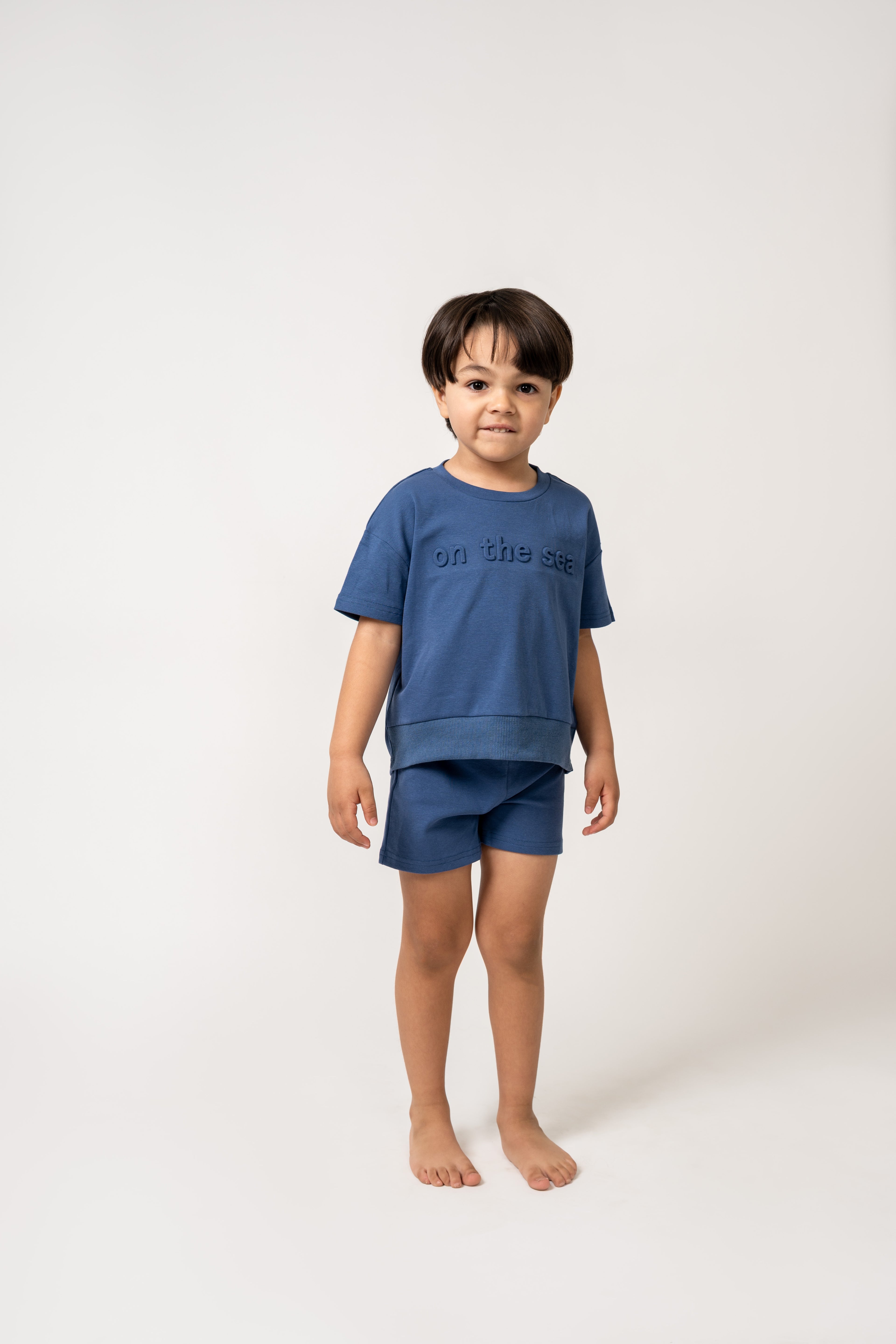 Birnham on the Sea Boy Matching Logo Shorts
