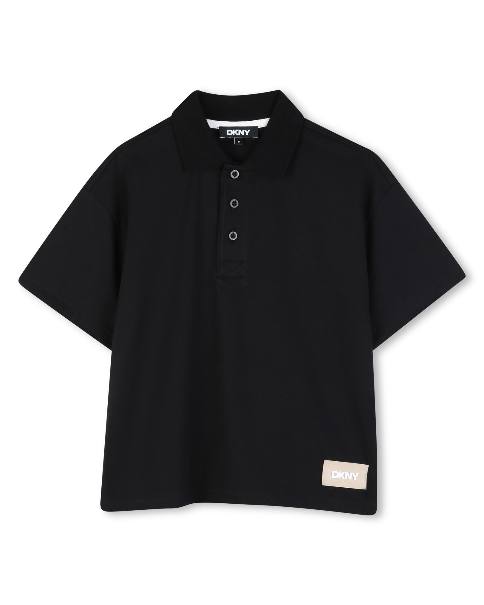 DKNY Black Heavy Jersey Polo Shirt