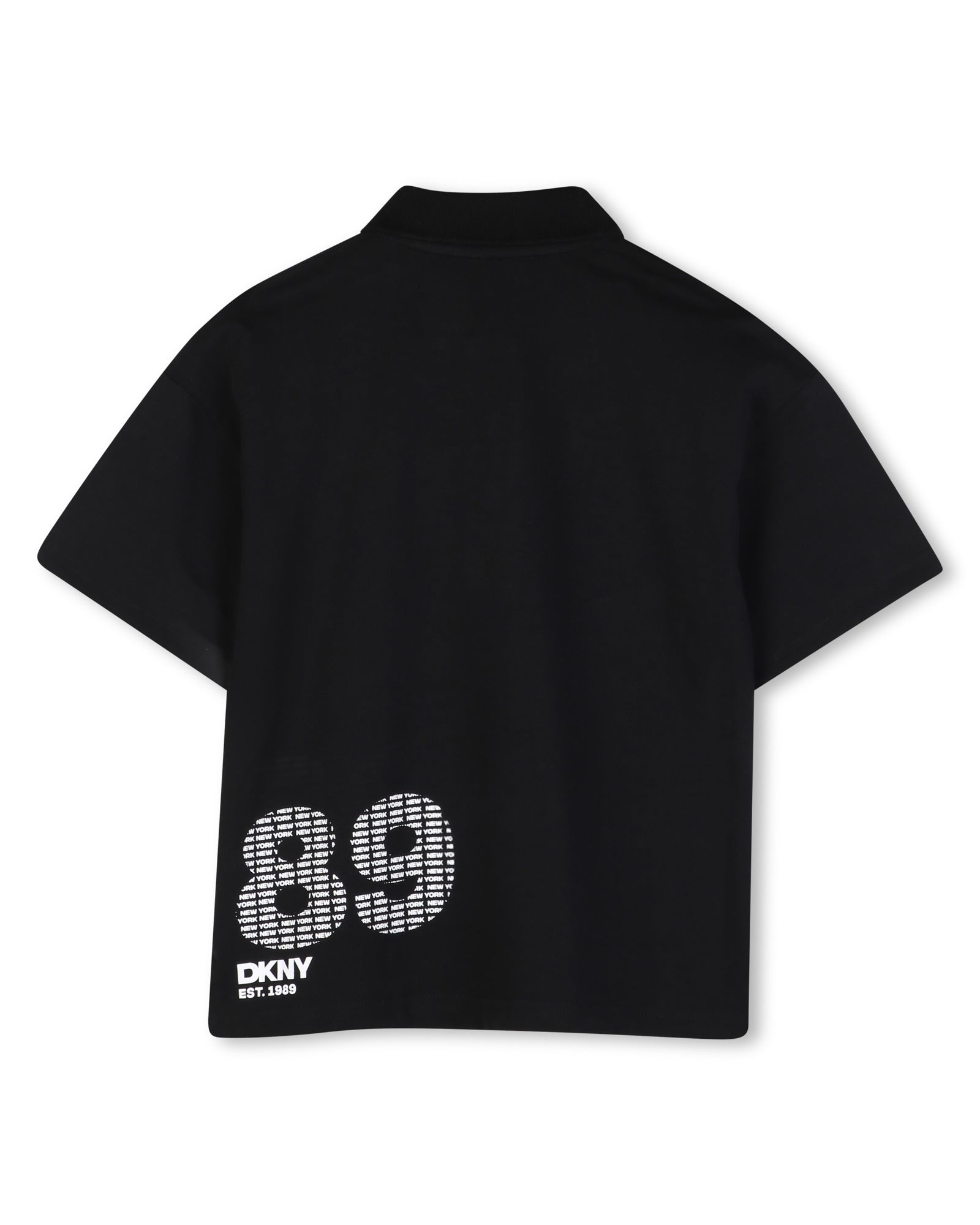 DKNY Black Heavy Jersey Polo Shirt
