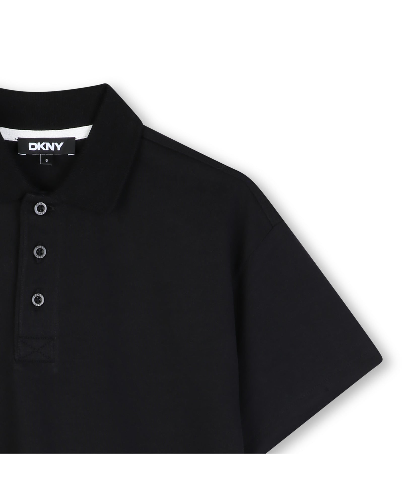 DKNY Black Heavy Jersey Polo Shirt
